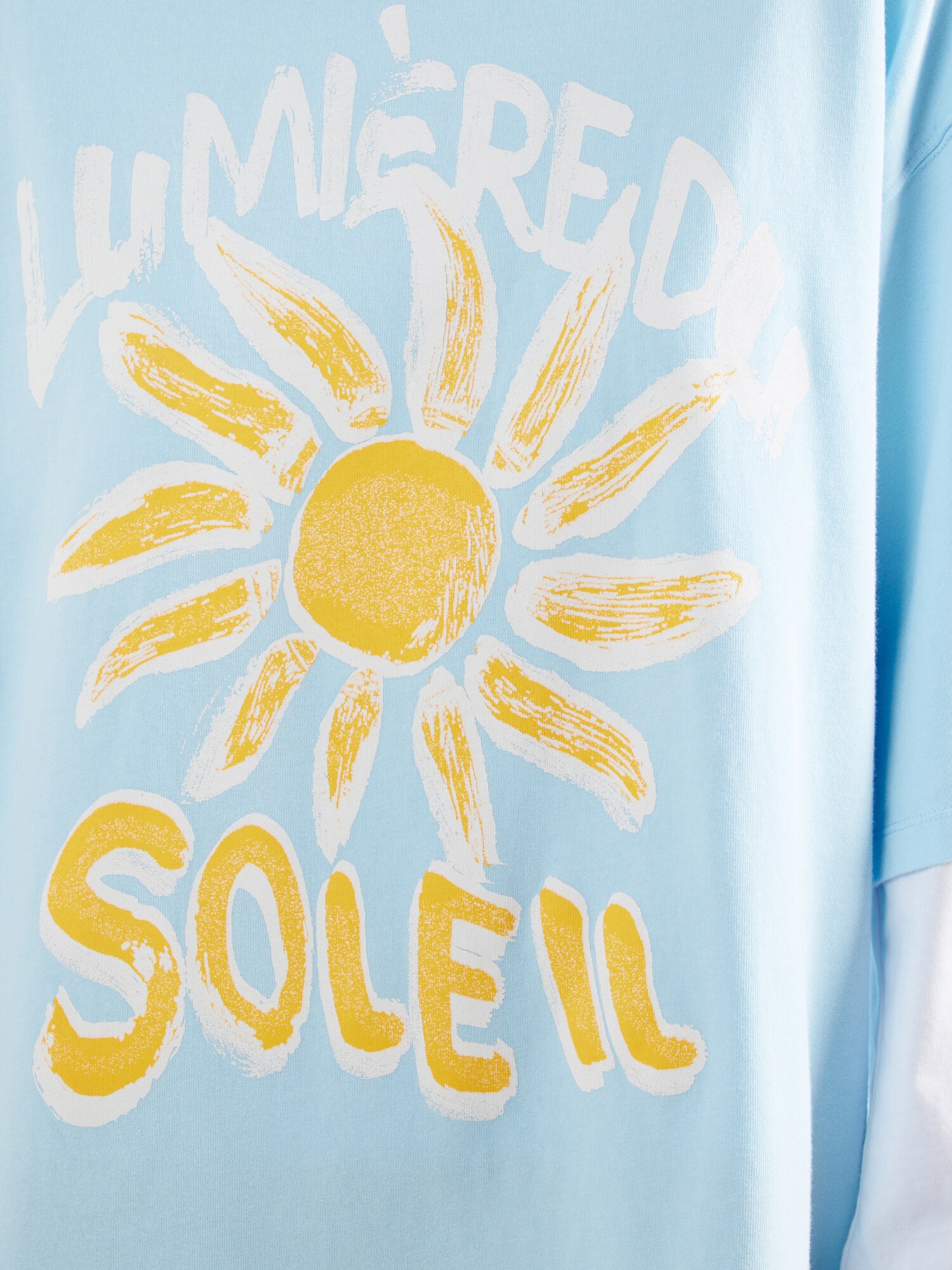 TOPSHOP Tričko 'Soleil' svetlomodrá / žltá / biela (obrázok 5)
