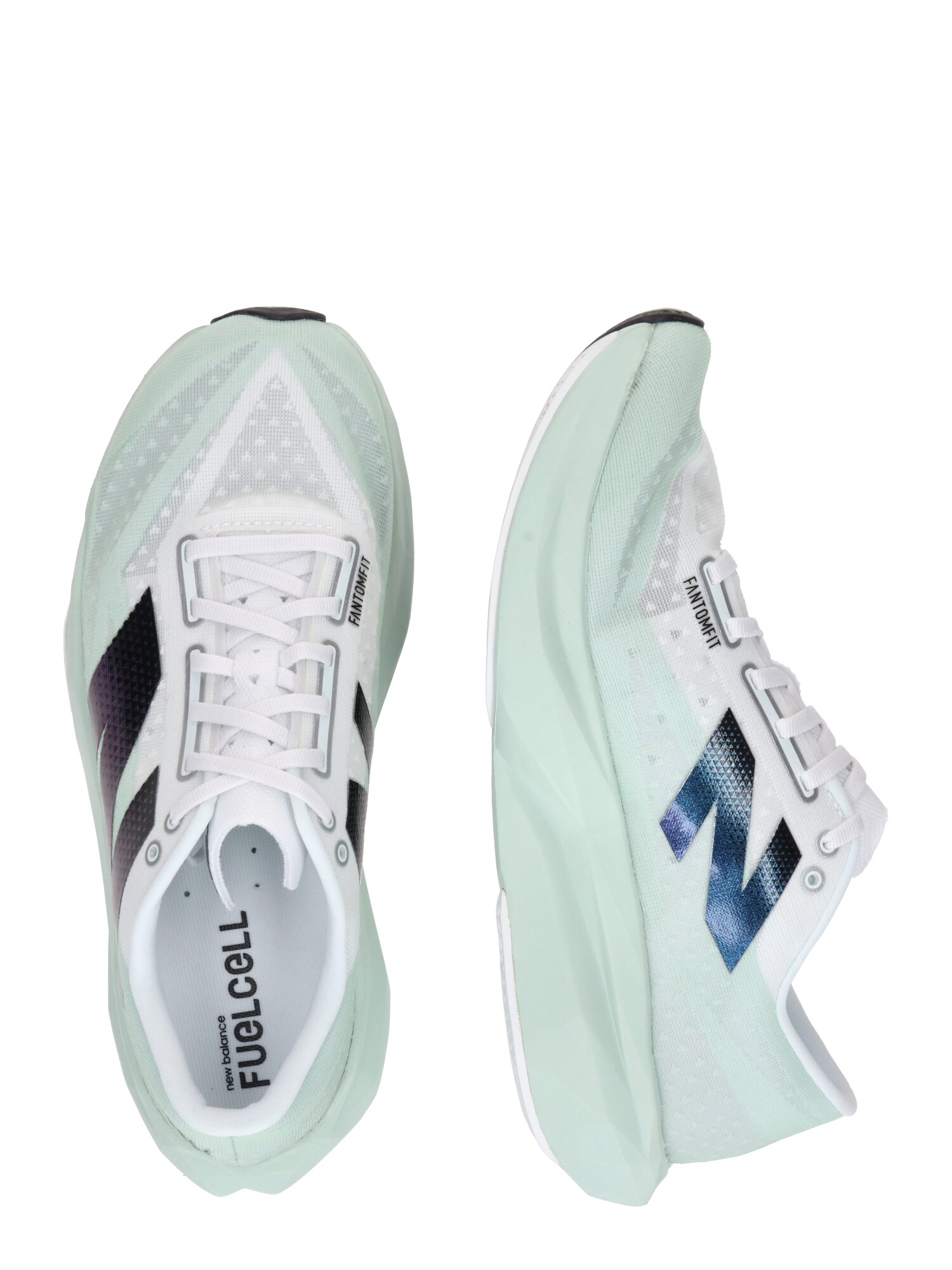 new balance Futócipők 'Fuel Cell Rebel v4'  világosszürke / menta / fehér termék 2. képe