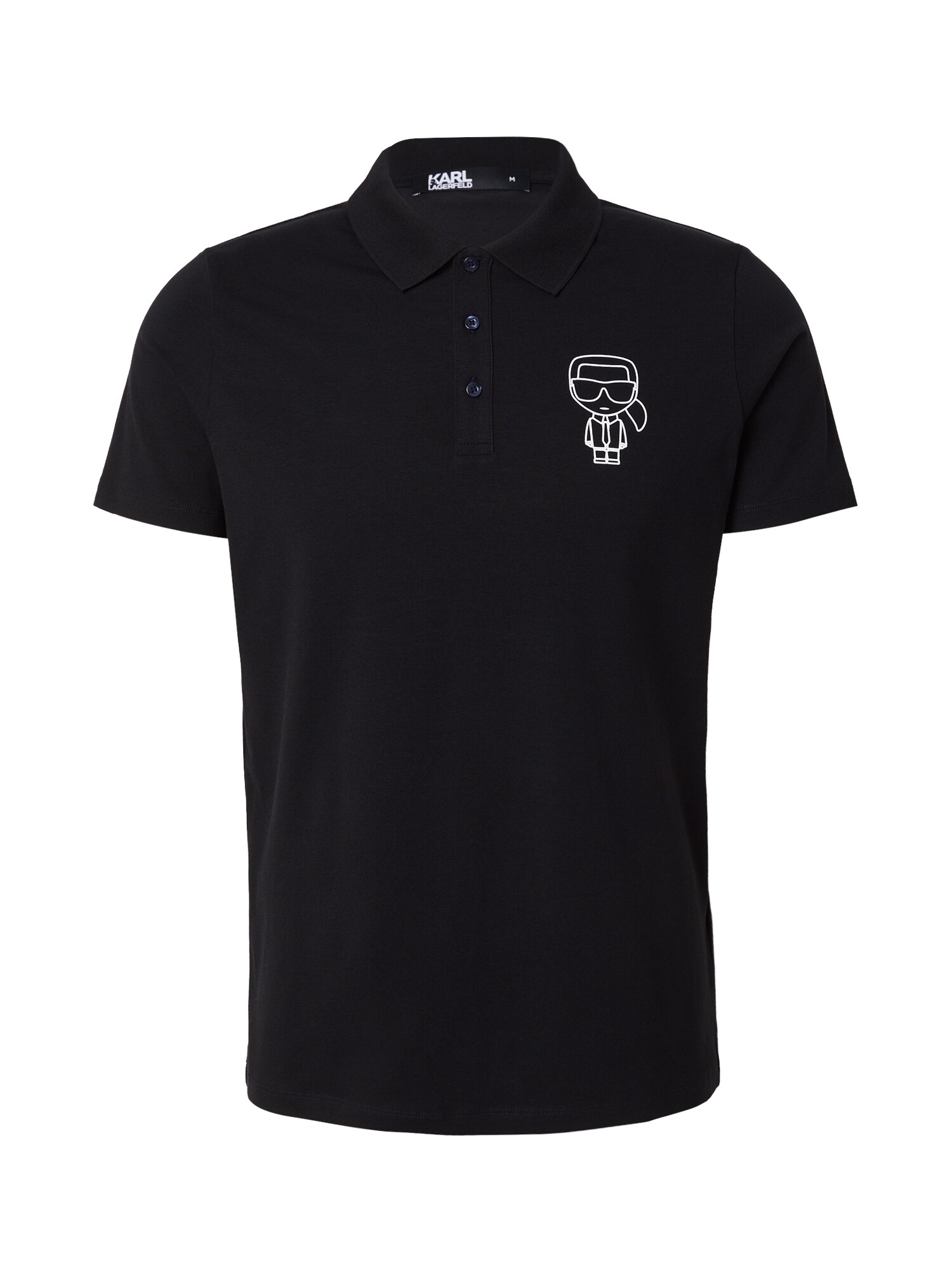 Karl Lagerfeld Tricou  albastru închis / alb