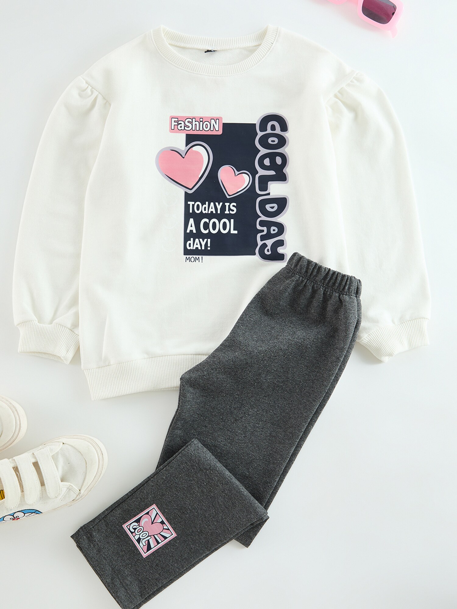 Trendyol Set  krémová / sivá / rosé / čierna melírovaná