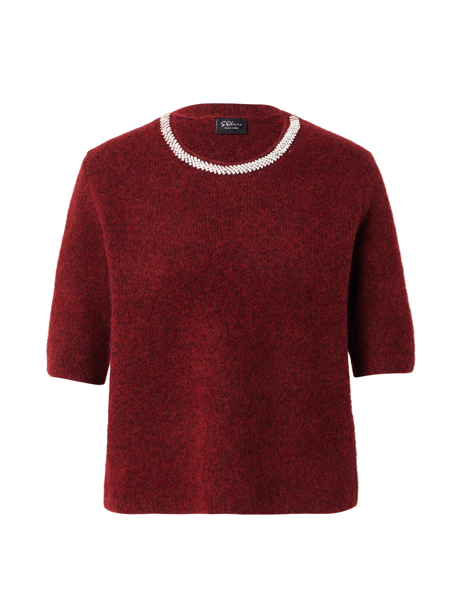 s.Oliver BLACK LABEL Pulover roșu bordeaux / transparent