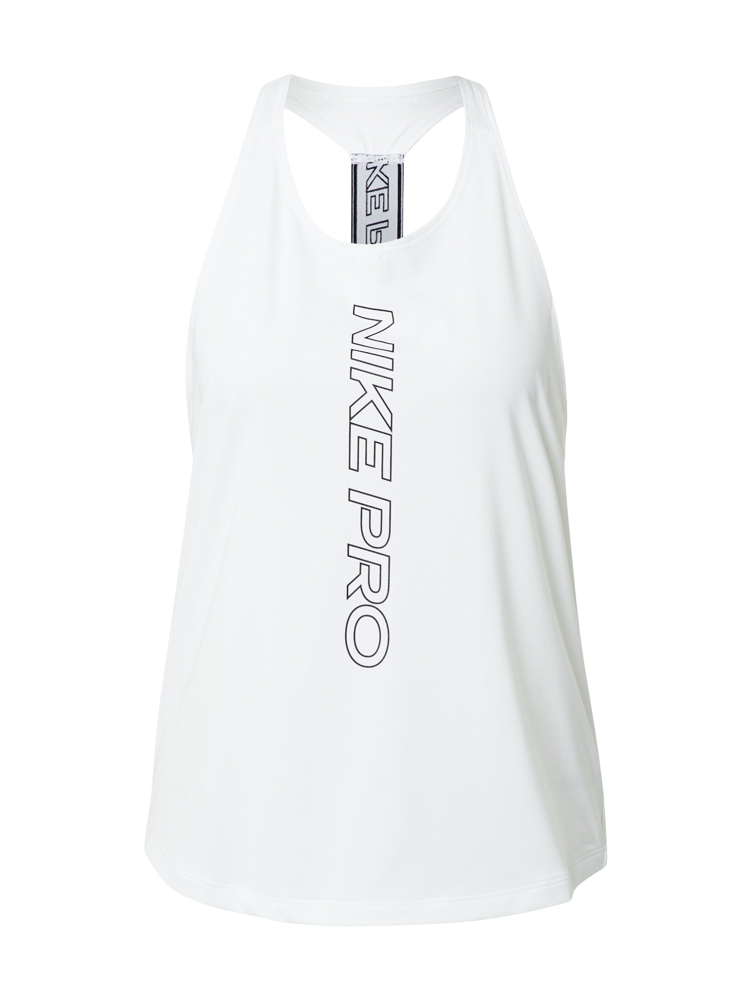 NIKE Sportiniai marškinėliai be rankovių 'Nike Pro'  juoda / balta