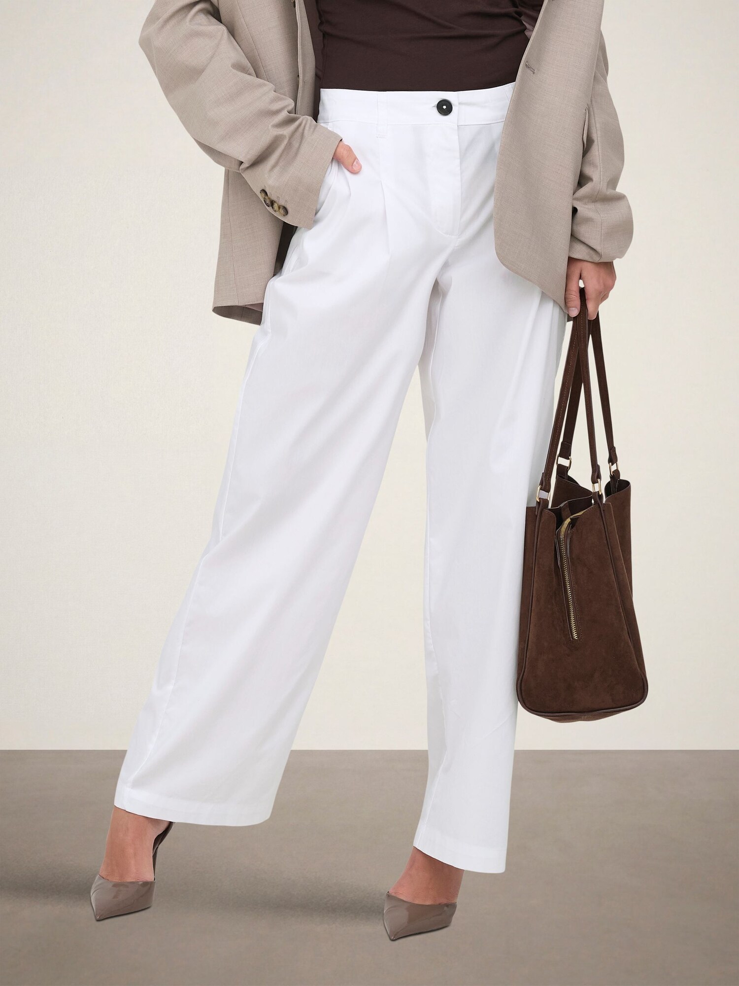 JDY Pantalón 'JDYMio'  blanco