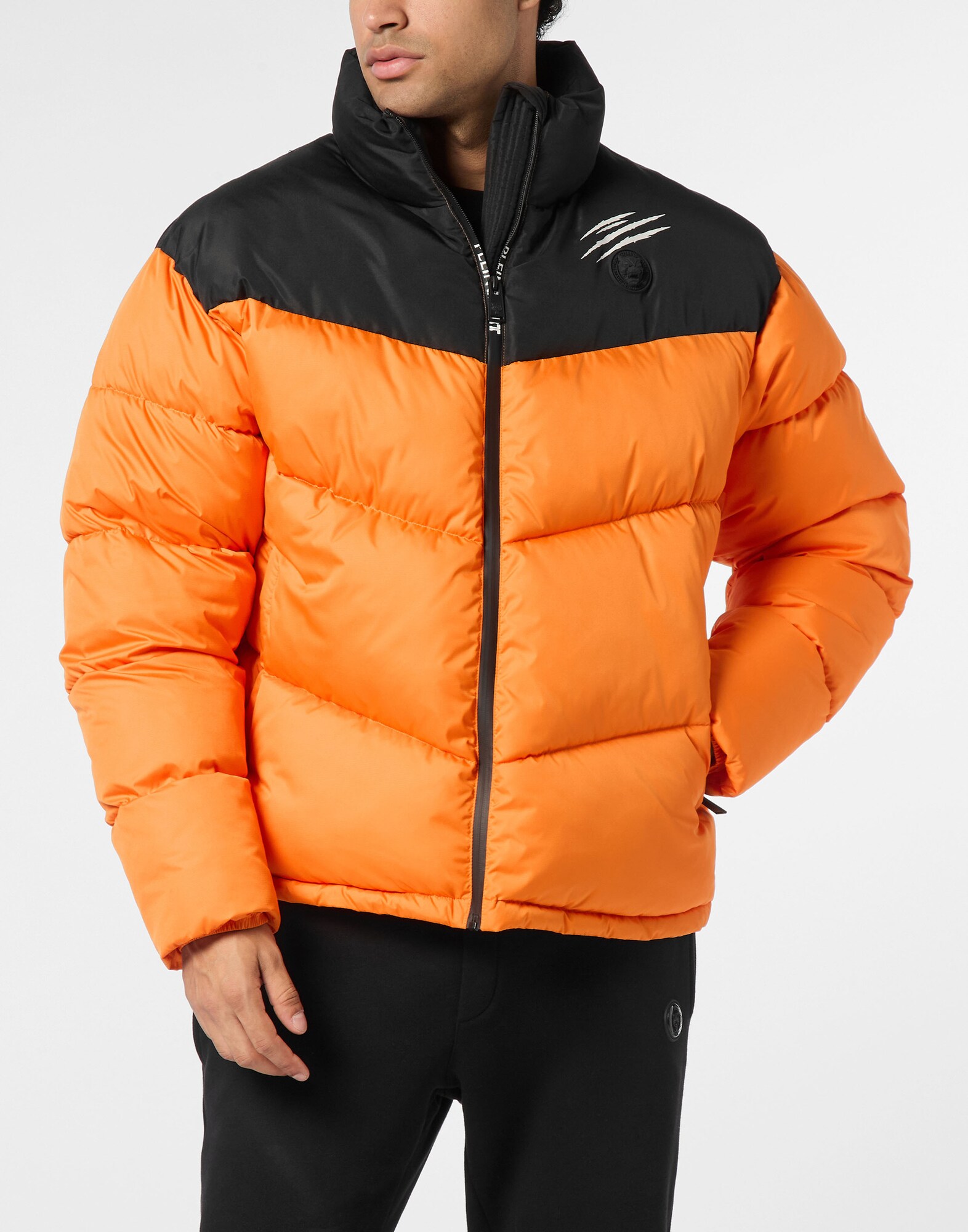 Plein Sport Chaqueta de invierno  naranja / negro – imagen 2