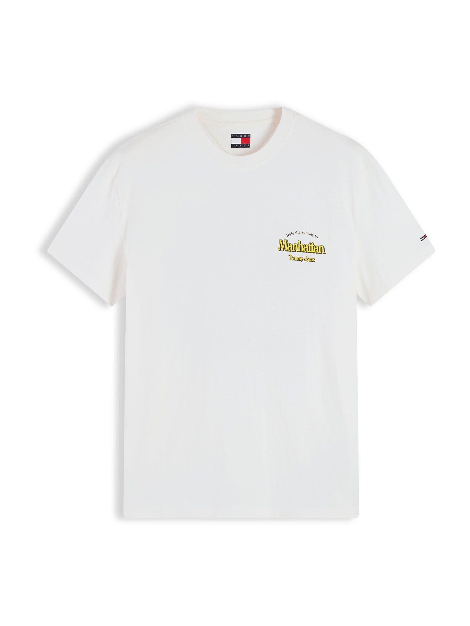 Tommy Jeans Tricou azuriu / galben / negru / alb