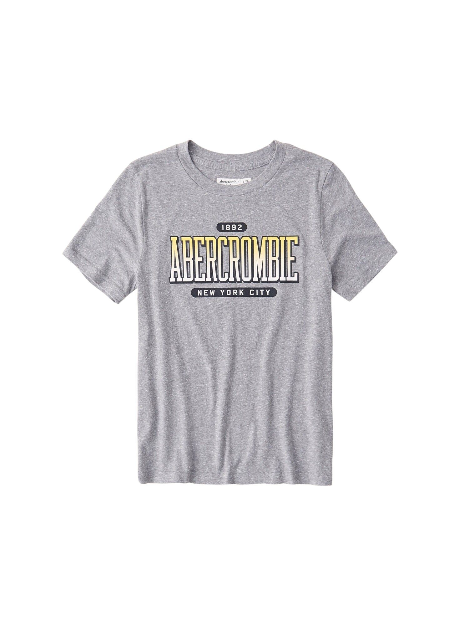 Abercrombie & Fitch Marškinėliai  tamsiai pilka / balta / šviesiai geltona / margai pilka