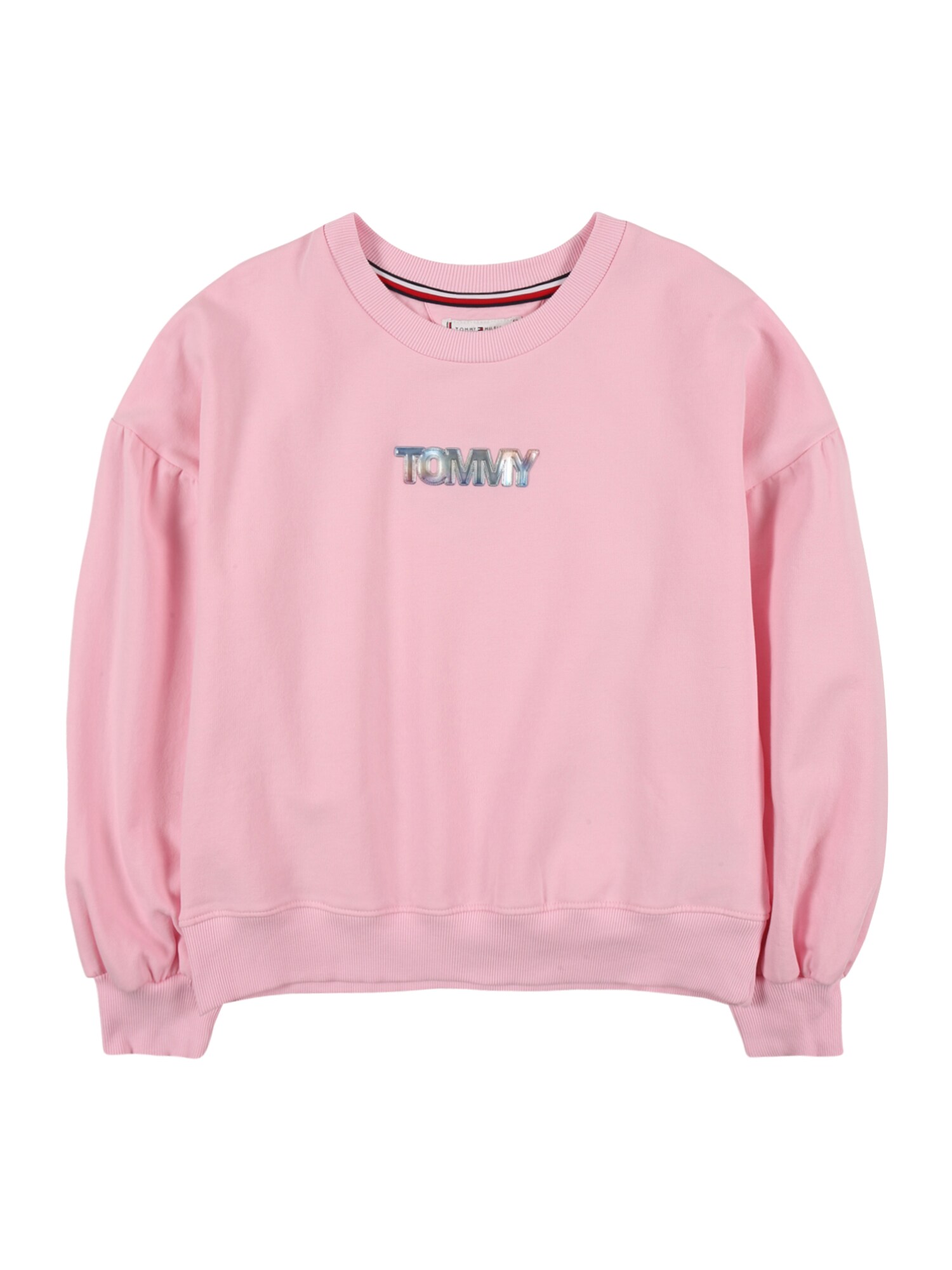 TOMMY HILFIGER Megztinis be užsegimo  šviesiai rožinė / sidabrinė