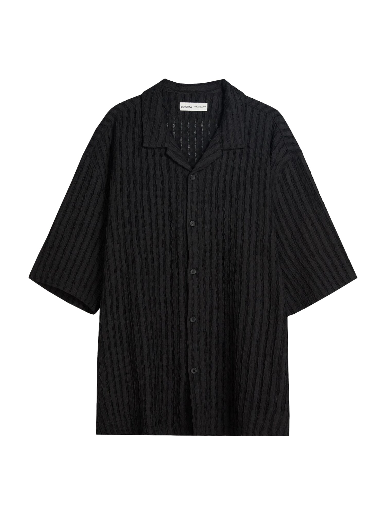 Bershka Cămașă  negru