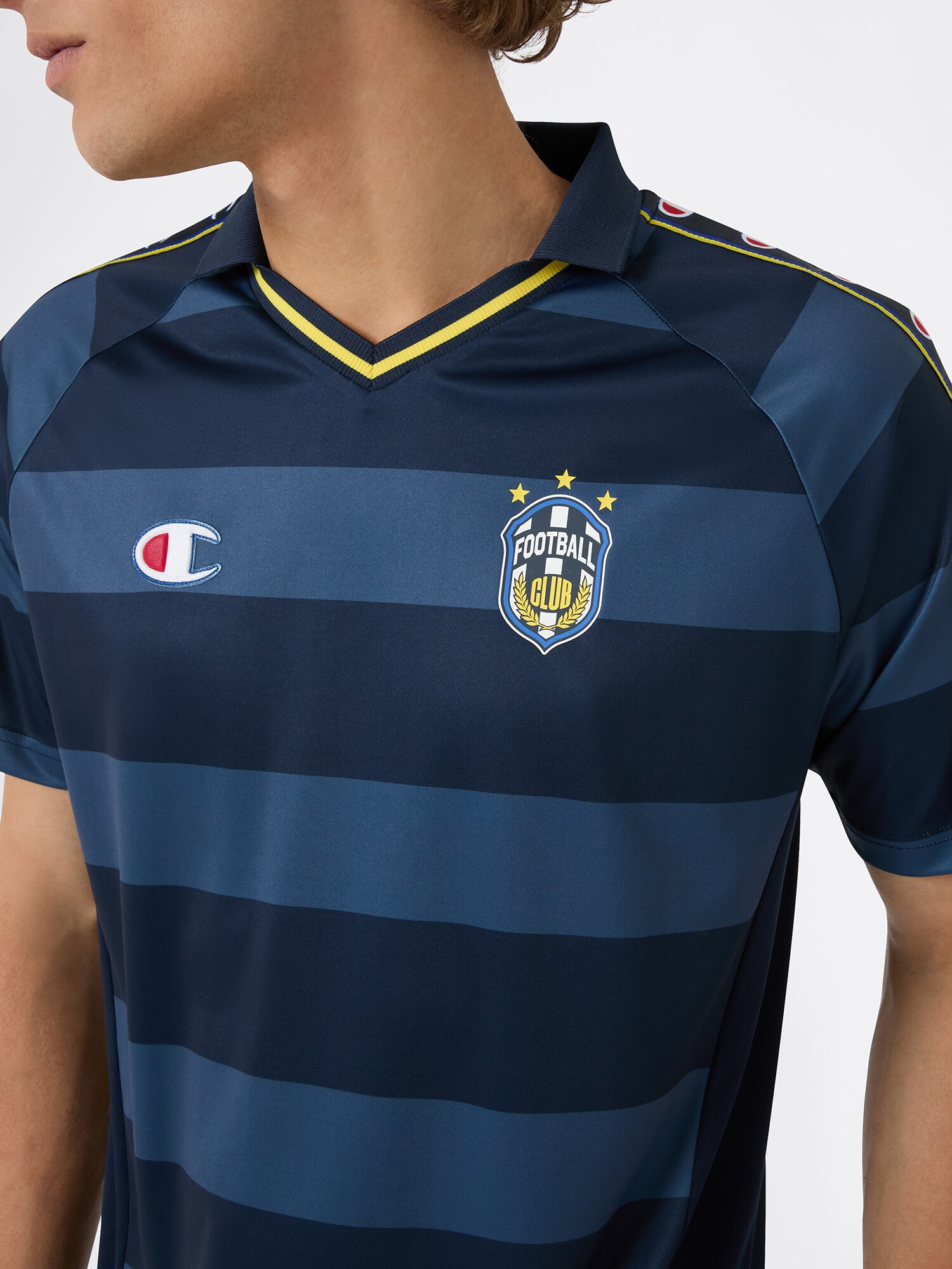 Champion Authentic Athletic Apparel Tričko námornícka modrá / zafírová / žltá / biela (obrázok 5)