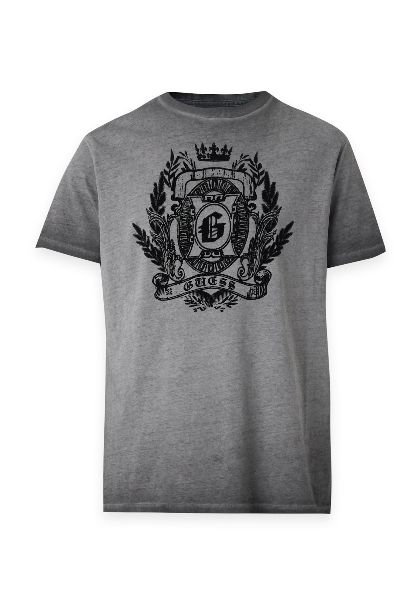 GUESS Camiseta gris / antracita / negro