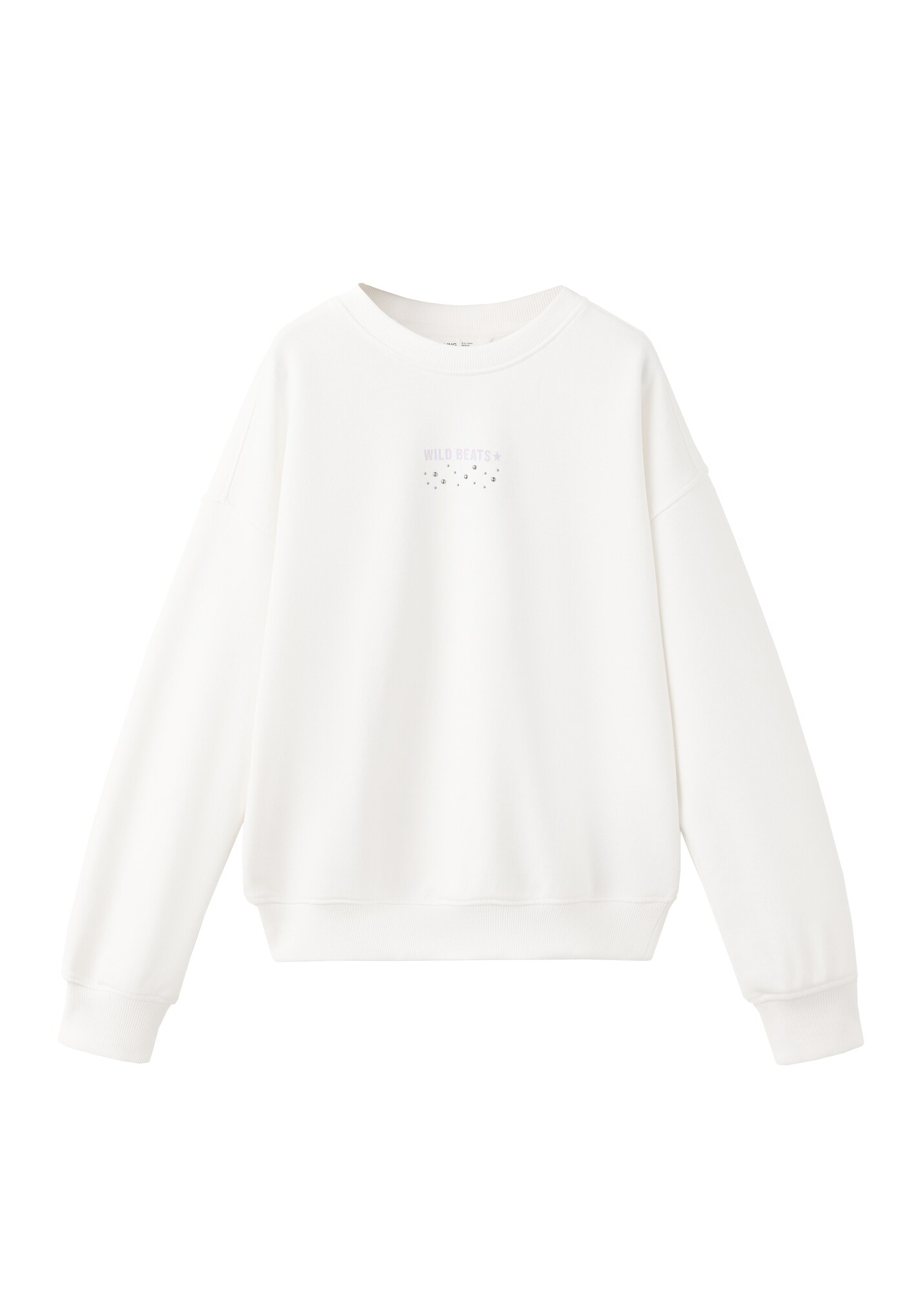 MANGO KIDS Bluză de molton TOUR mov liliachiu / argintiu / alb