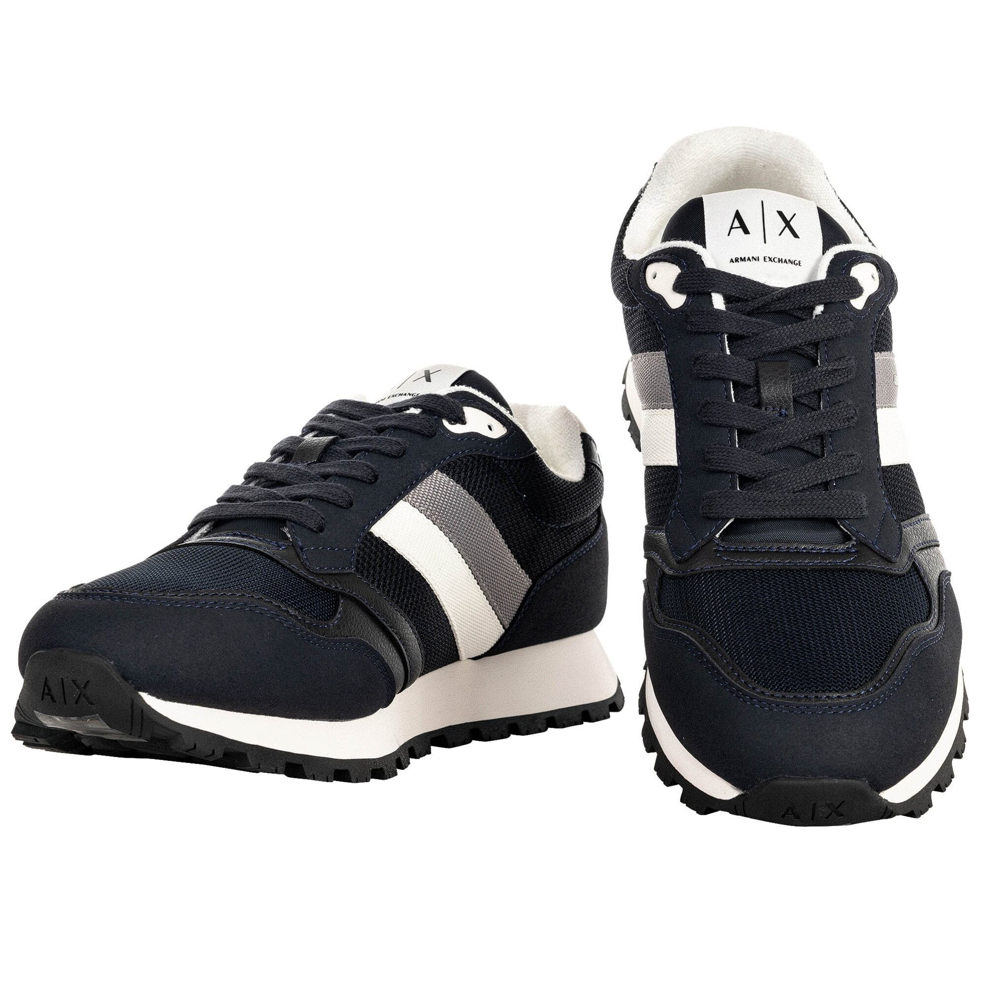ARMANI EXCHANGE Zapatillas deportivas bajas  azul oscuro / gris / blanco – imagen 4