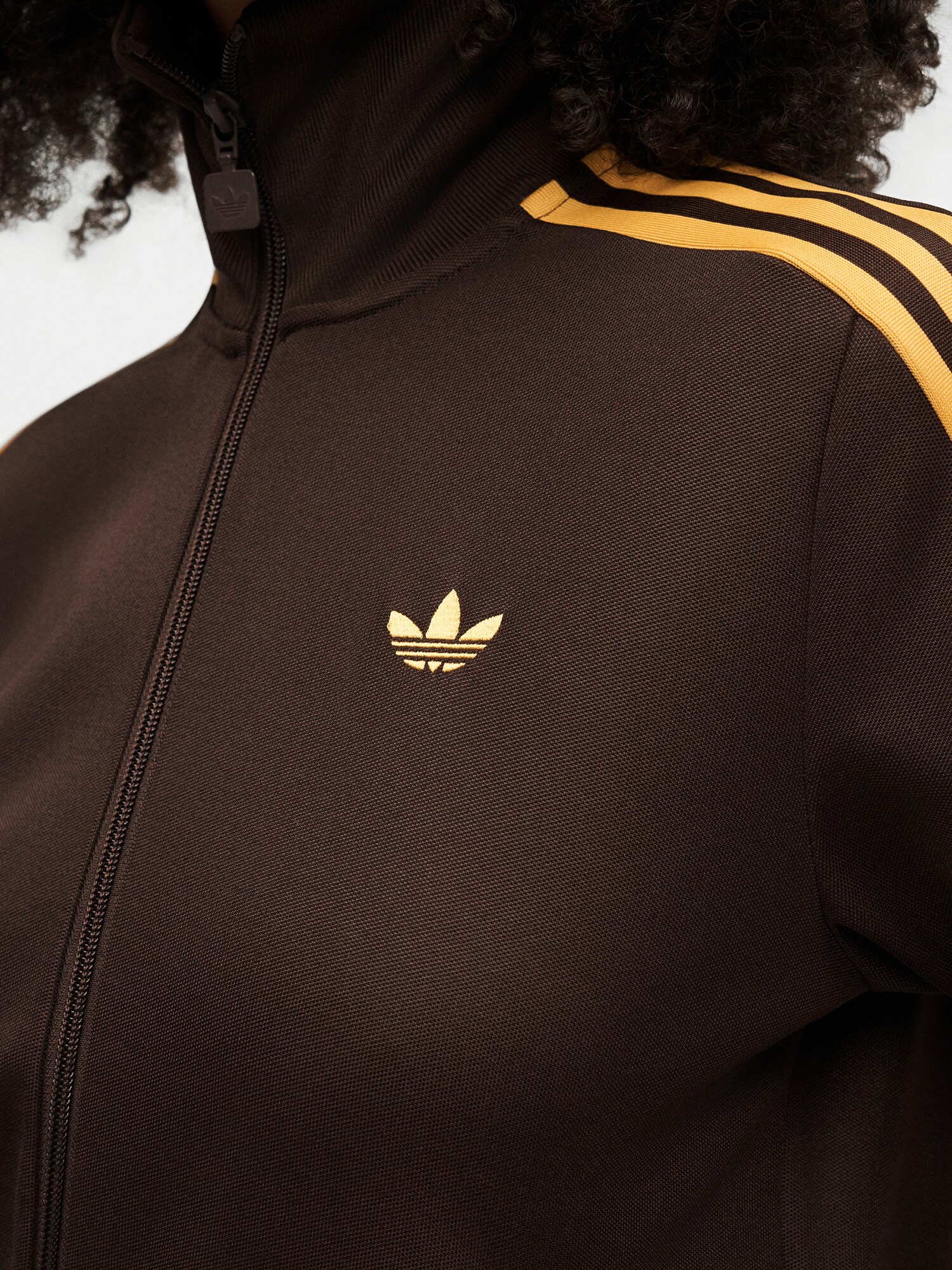 ADIDAS ORIGINALS Sudadera con cremallera 'Classic' chocolate / curry – imagen 3
