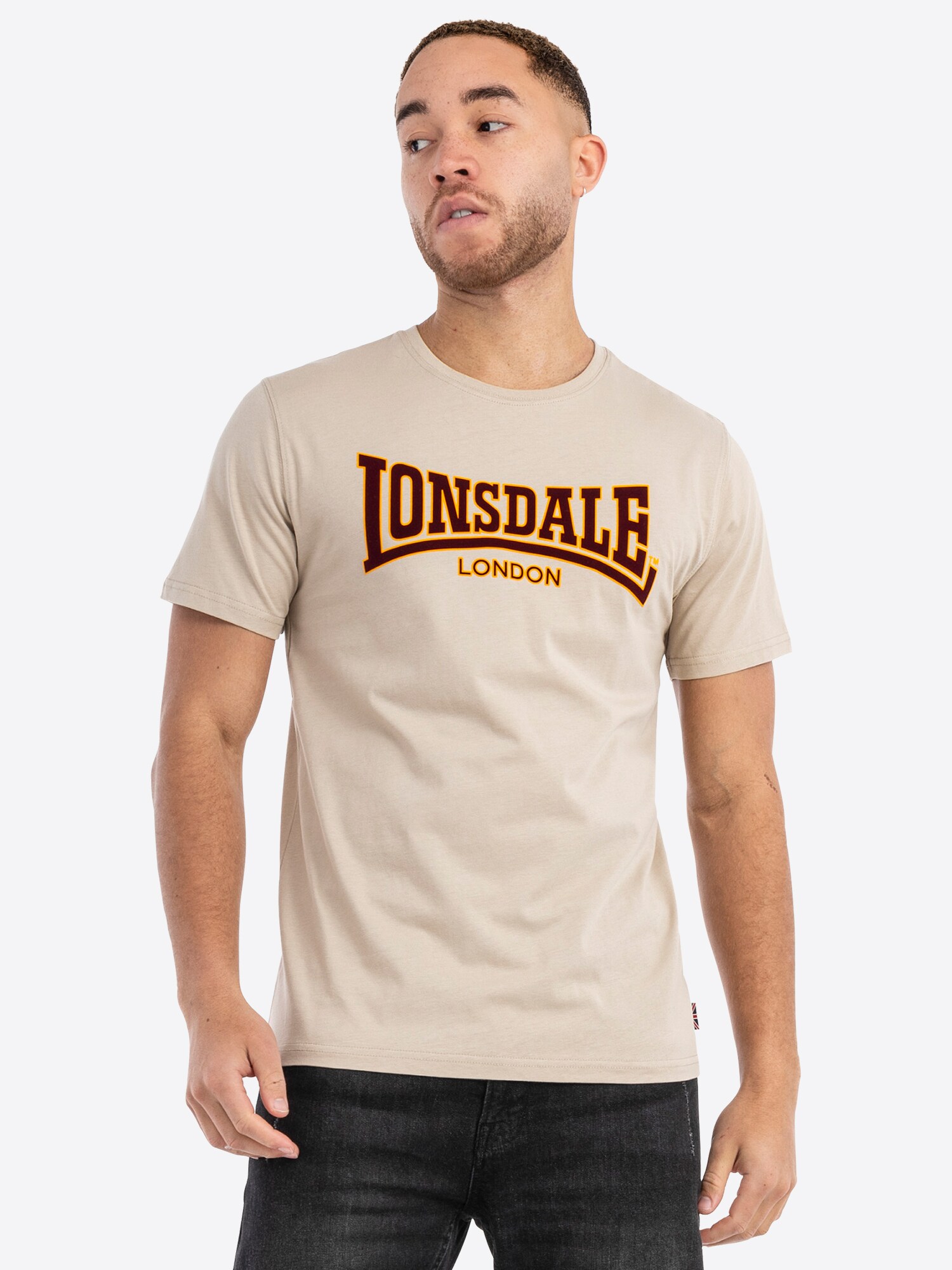 LONSDALE Póló 'CLASSIC'  homok / vegyes színek termék 2. képe