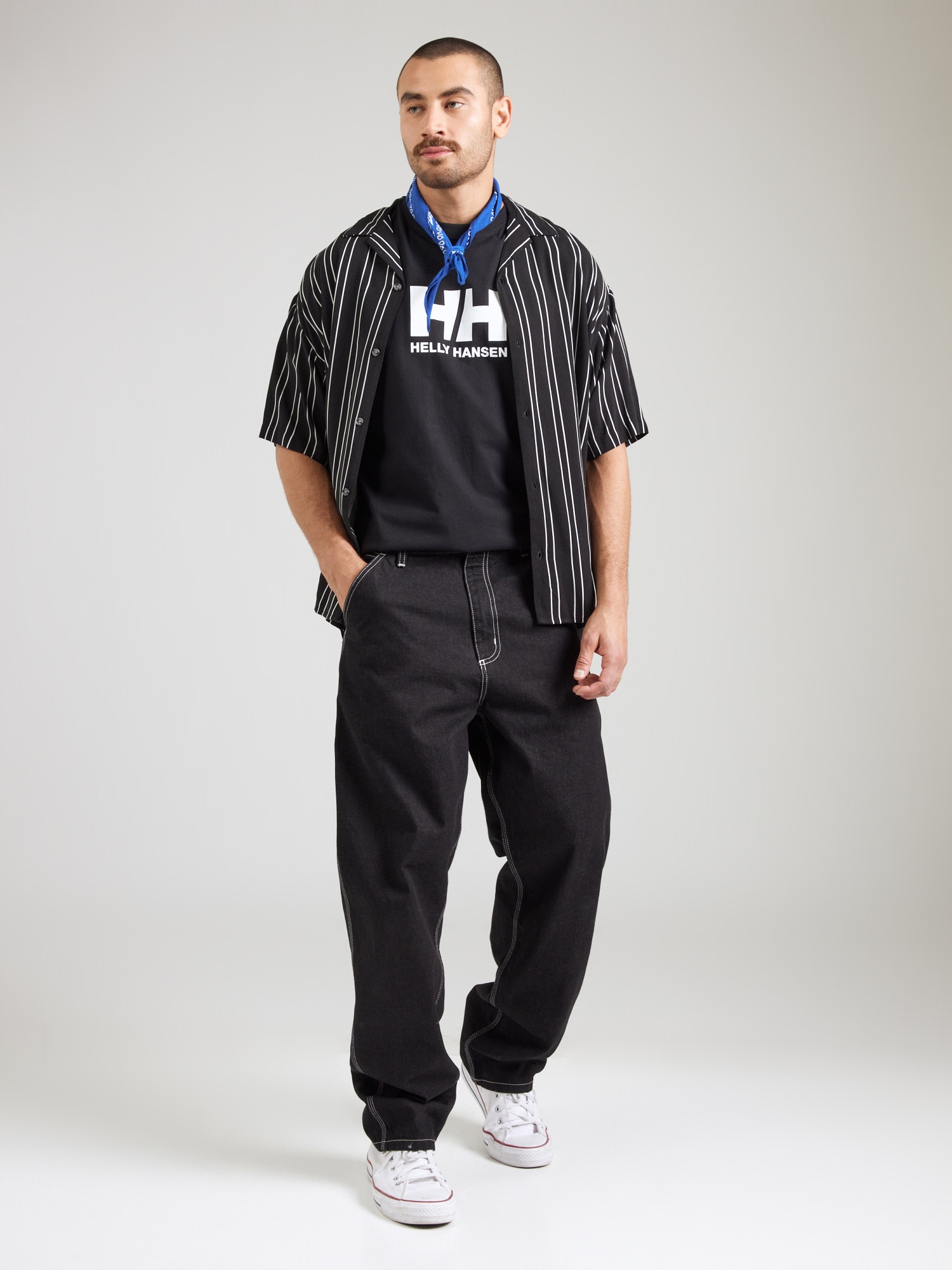 HELLY HANSEN Tričko čierna / biela (obrázok 4)