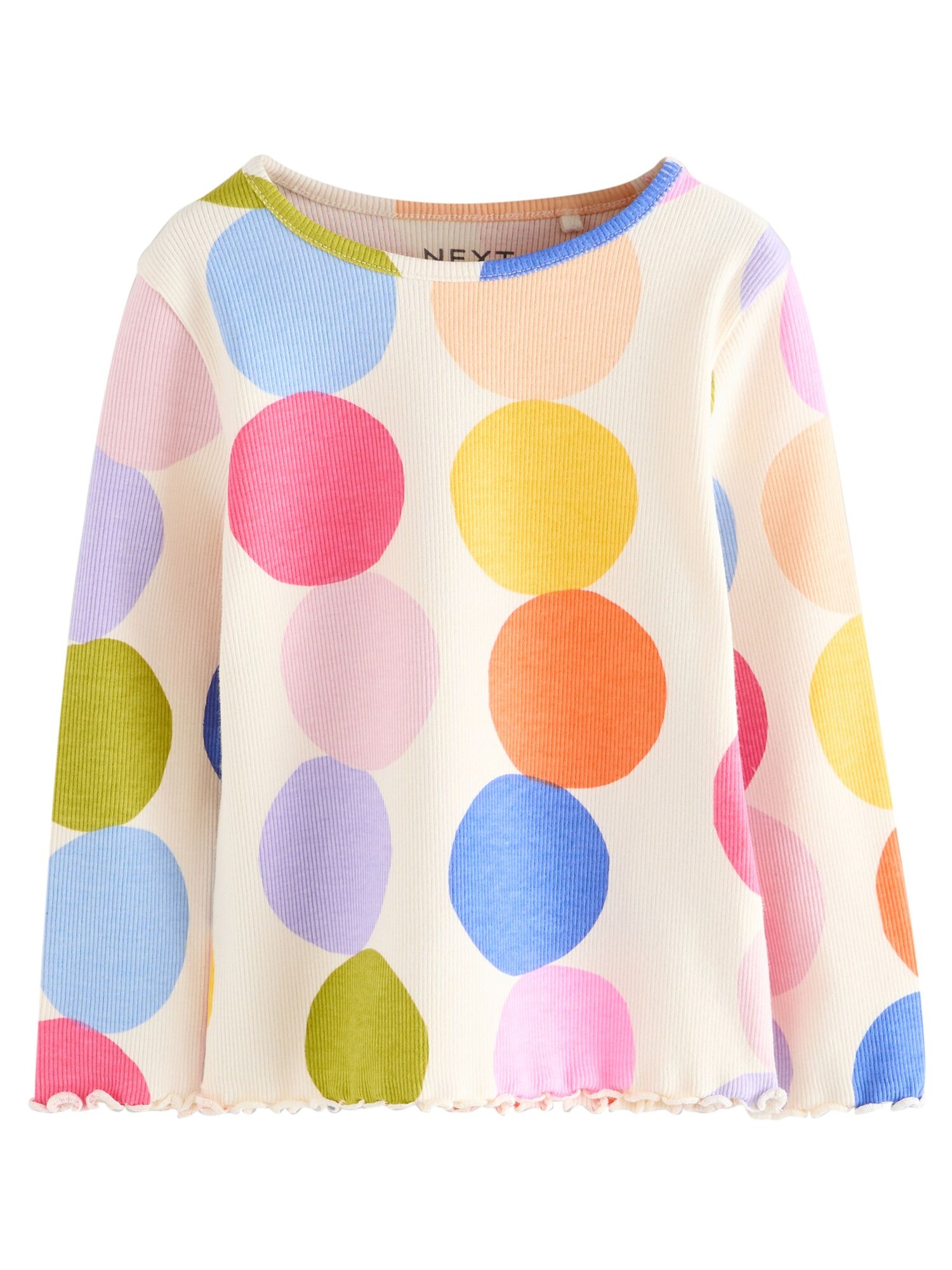Next Tricou  bej / albastru / portocaliu / alb murdar