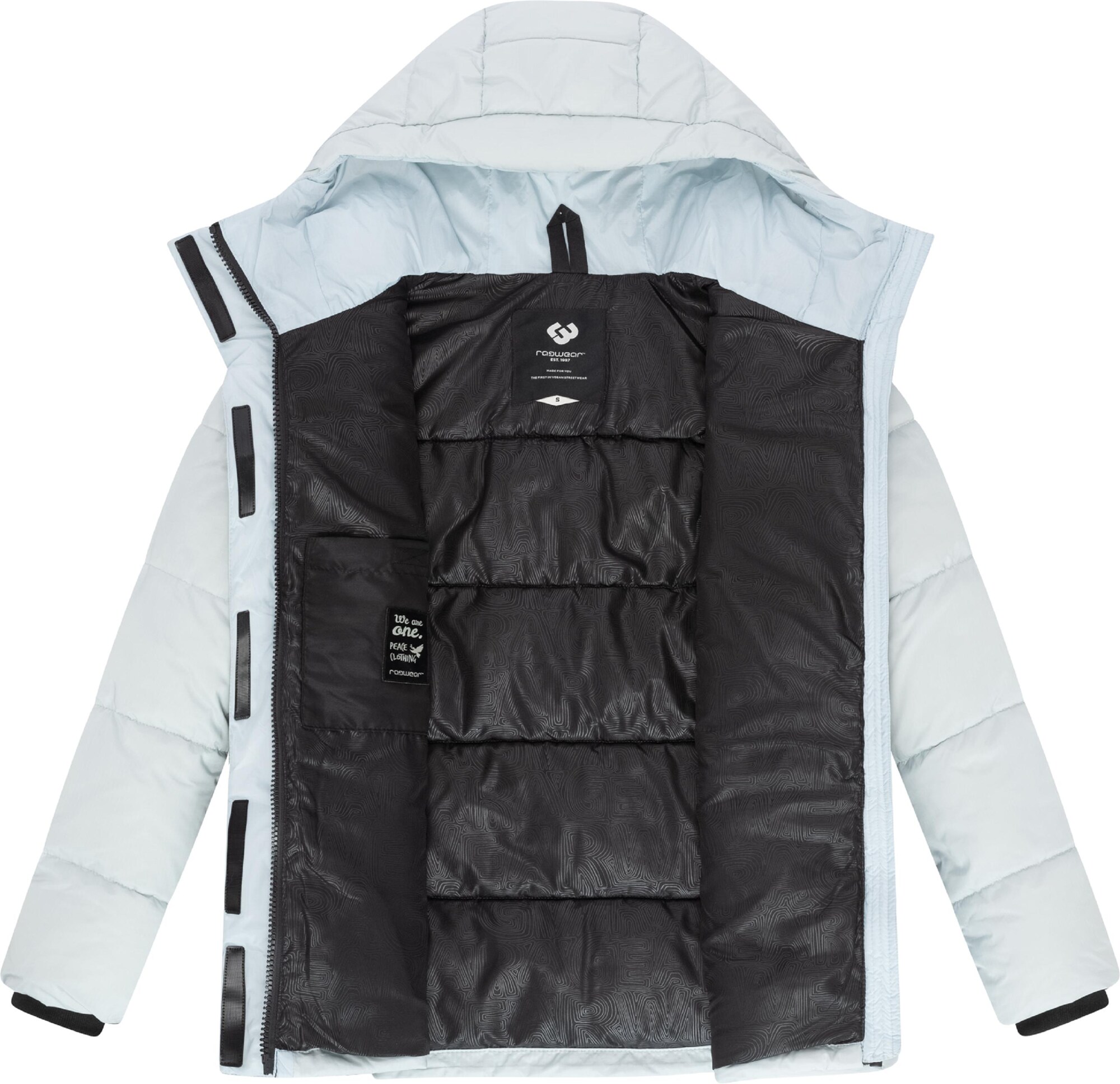 Ragwear Zimná bunda 'Wikesh' pastelovo modrá / čierna (obrázok 5)