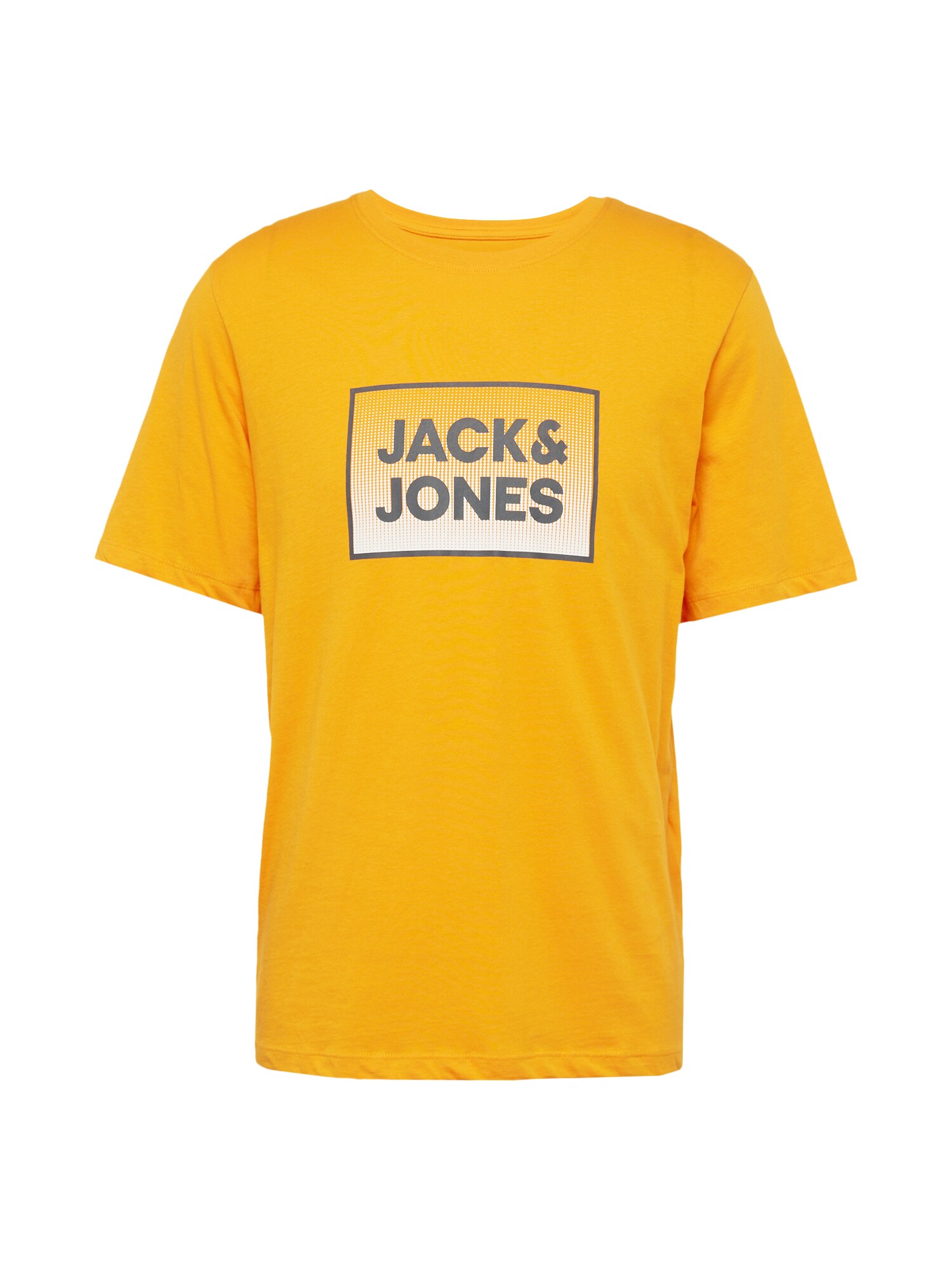 JACK & JONES Tričko 'JJSTEEL'  námornícka modrá / oranžová / biela