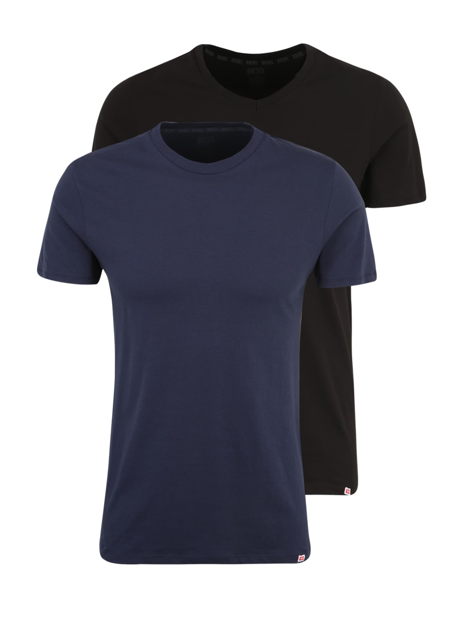 DIESEL Apatiniai marškinėliai tamsiai mėlyna / juoda