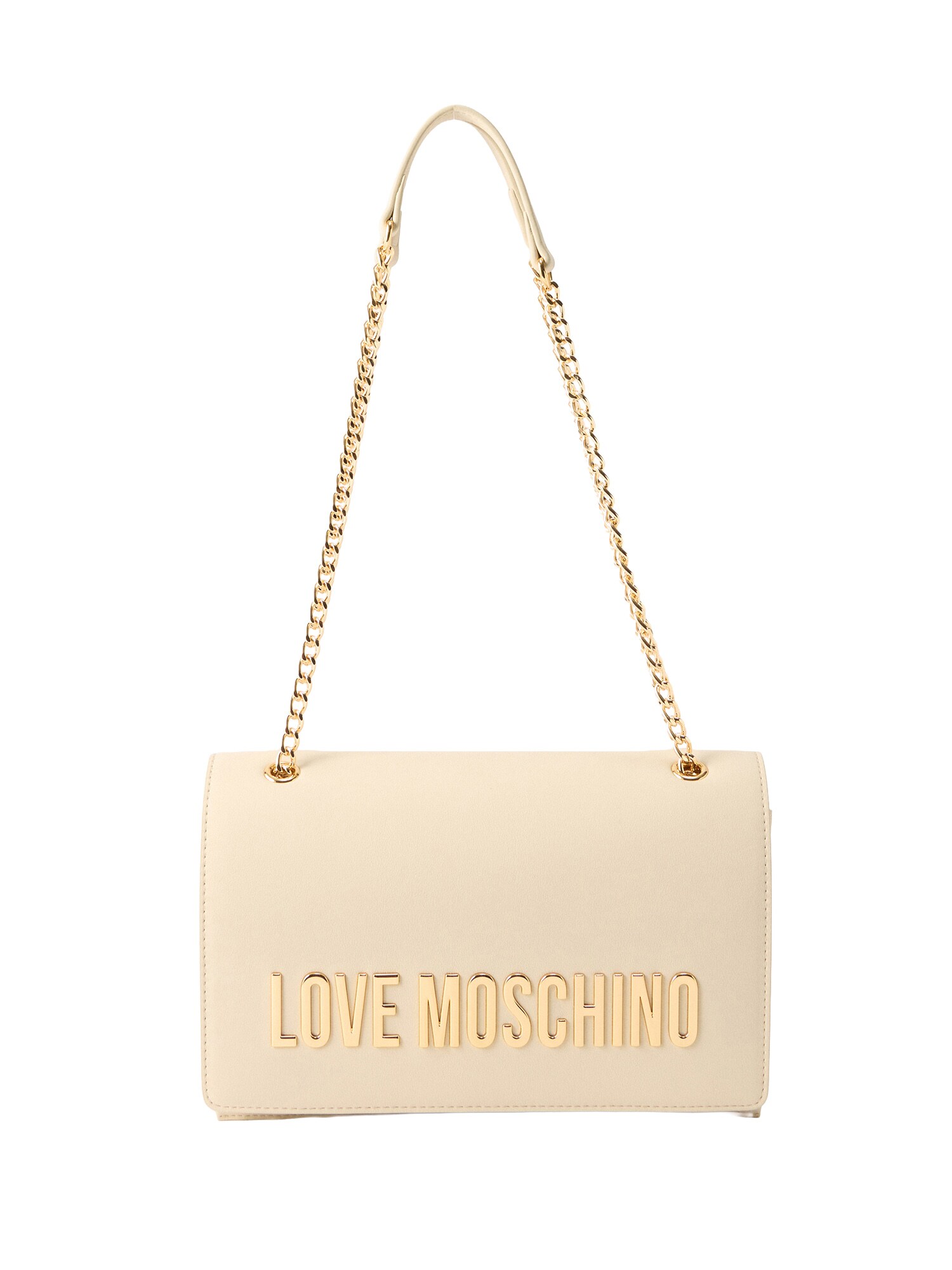 Love Moschino Geantă de umăr  auriu / alb lână