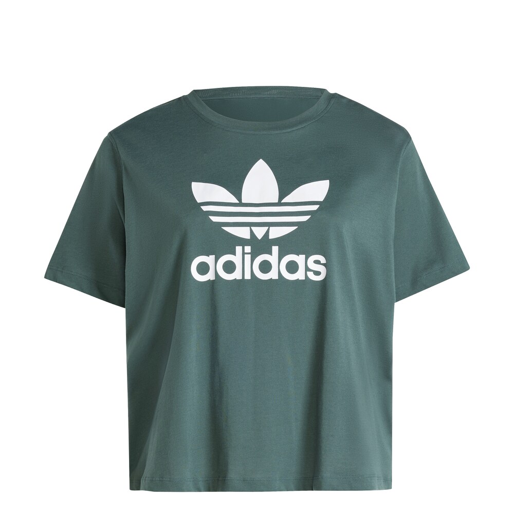ADIDAS ORIGINALS T-Shirt 'Trefoil' Damen Größe XXXL smaragd / weiß