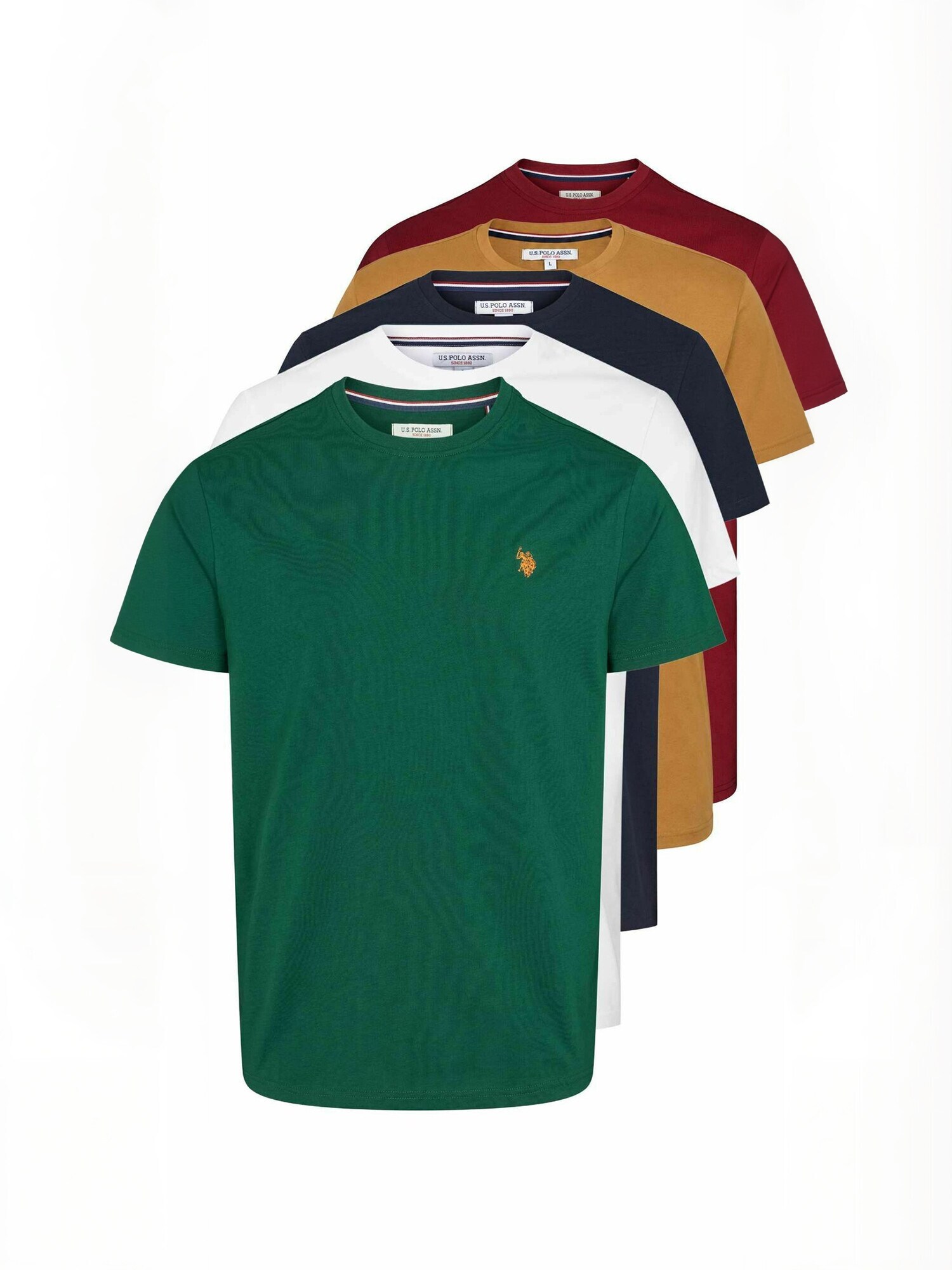 U.S. POLO ASSN. Cămașă  UMArjun  albastru / galben muștar / verde / roșu bordeaux / alb