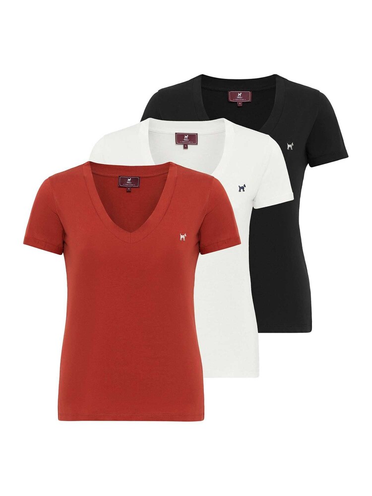 Williot T-Shirt Damen Größe XL rostrot / schwarz / weiß