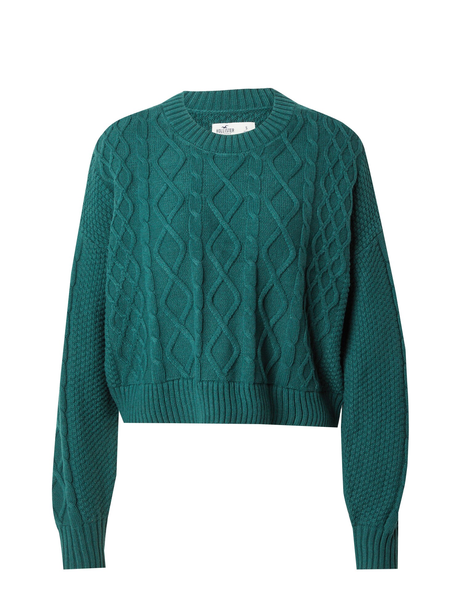 HOLLISTER Пуловер  тъмнозелено