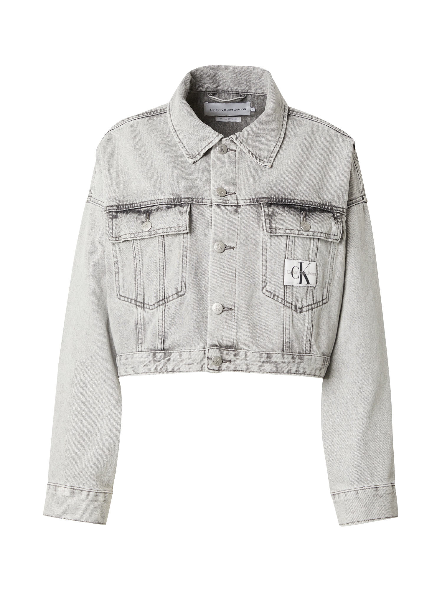 Calvin Klein Jeans Demisezoninė striukė pilko džinso