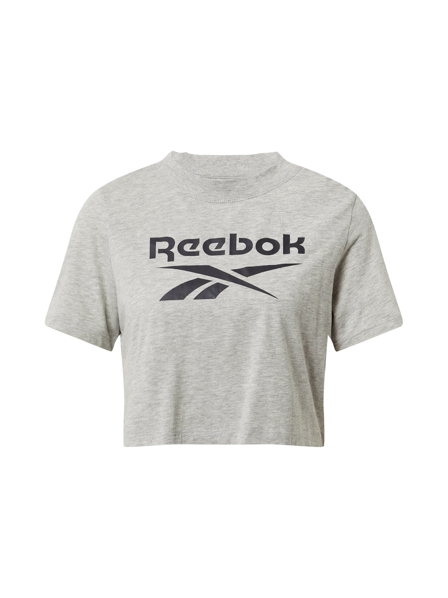 REEBOK Sportiniai marškinėliai  juoda / margai pilka