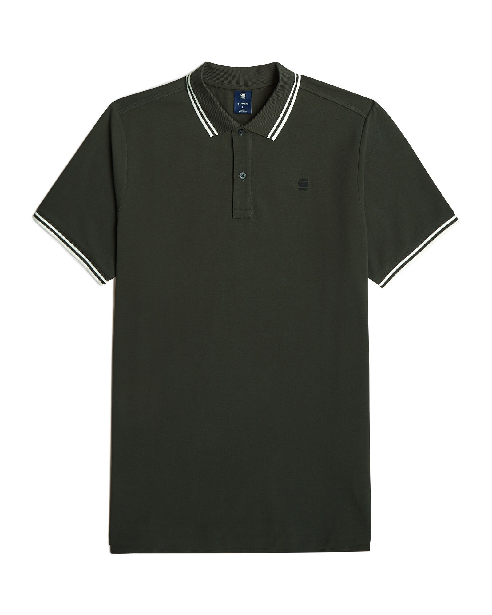 G-Star Shirt 'Dunda' Donkergroen / Wit