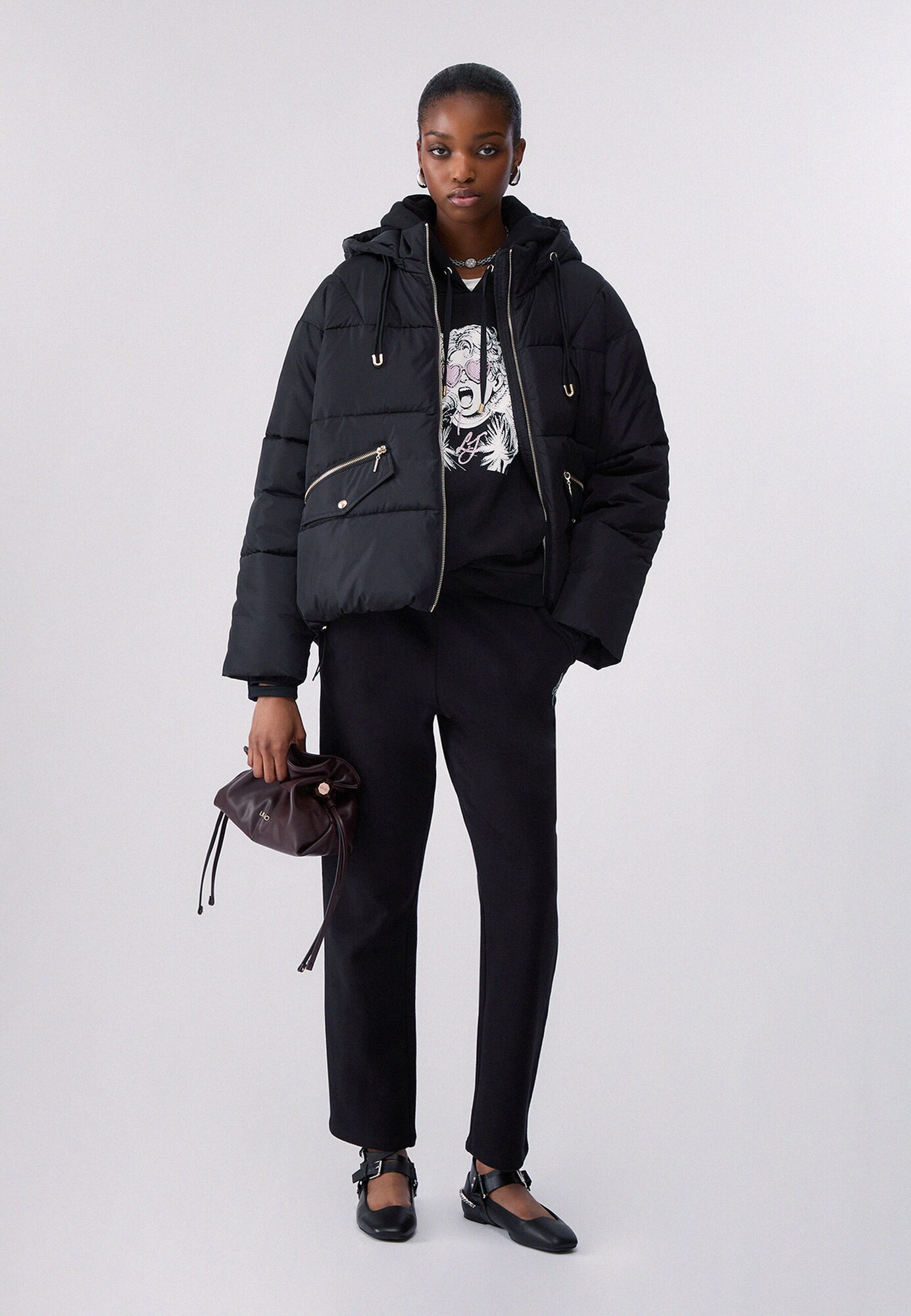 Liu Jo Chaqueta de invierno negro – imagen 8