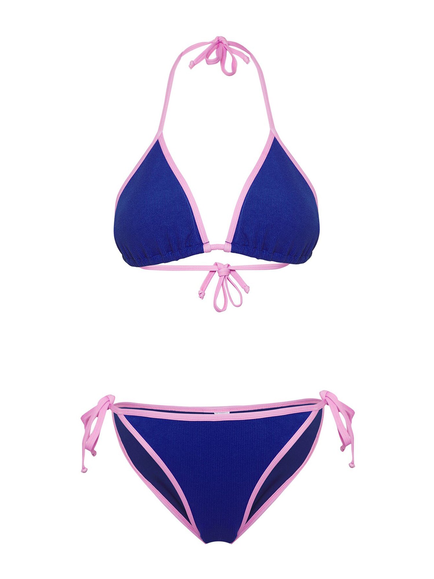 Trendyol Costum de baie două piese  albastru cobalt / roz
