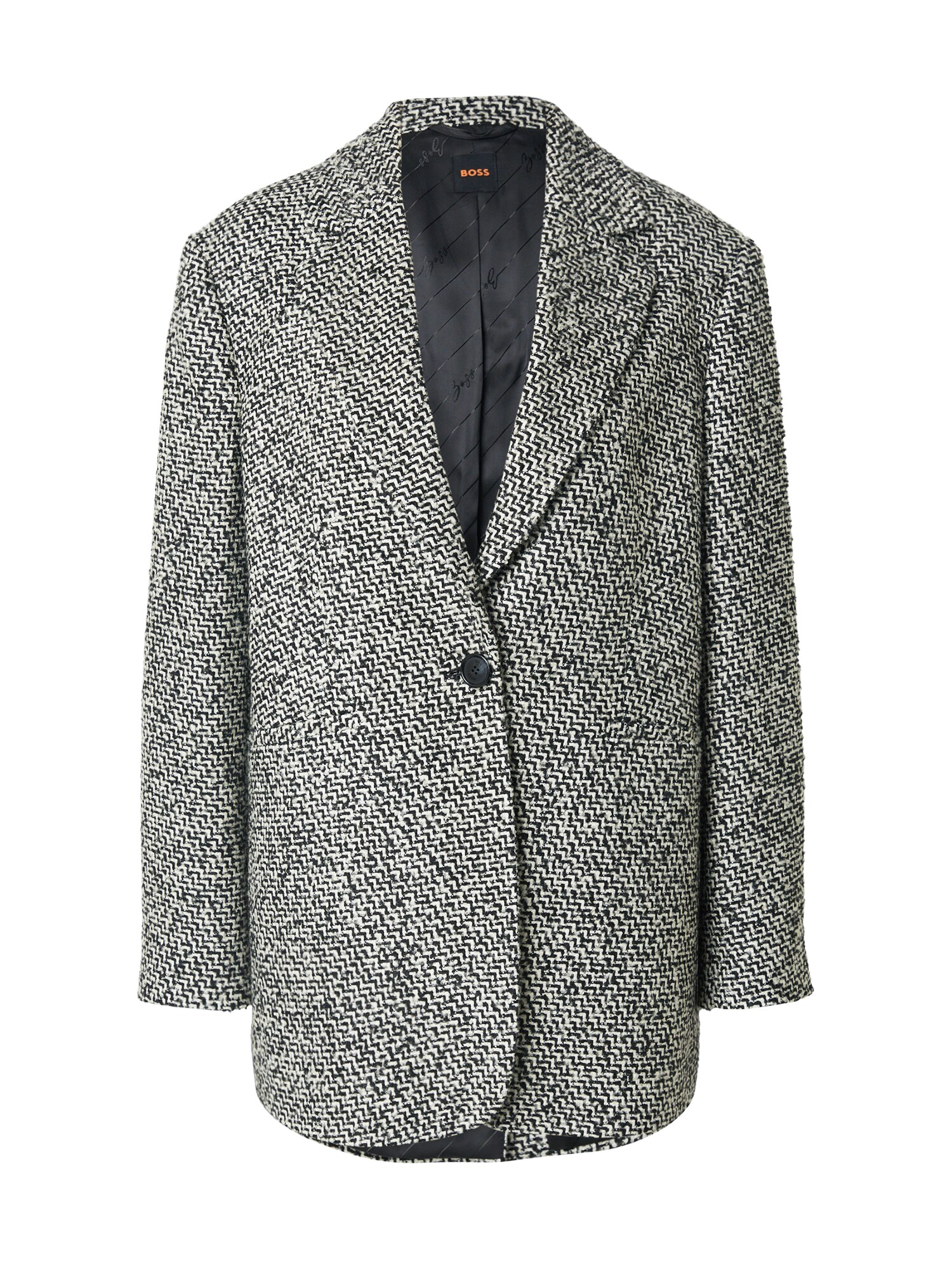 BOSS Sacou Jasata  negru / alb