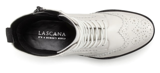 LASCANA, Šnurovacie členkové čižmy, Biela, Obrázok 3 z 5