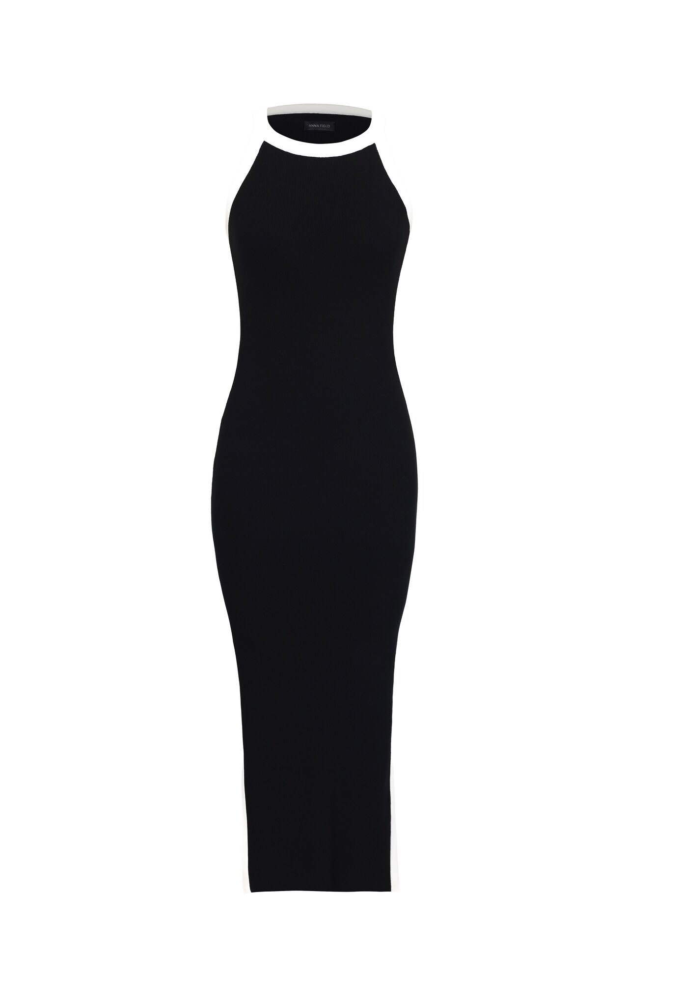 Anna Field Rochie tricotat negru / alb