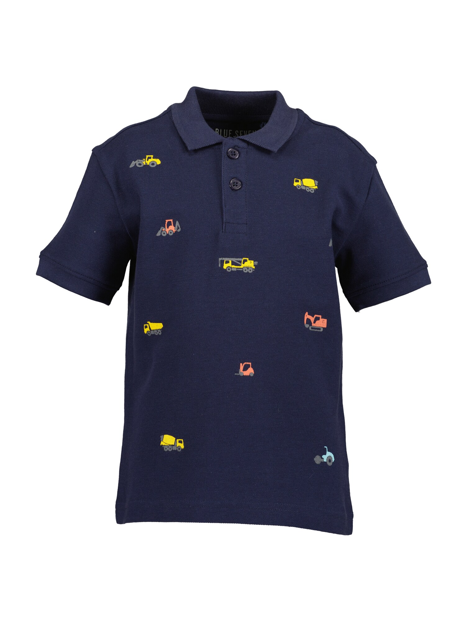 BLUE SEVEN Tricou  albastru ultramarin / galben / portocaliu