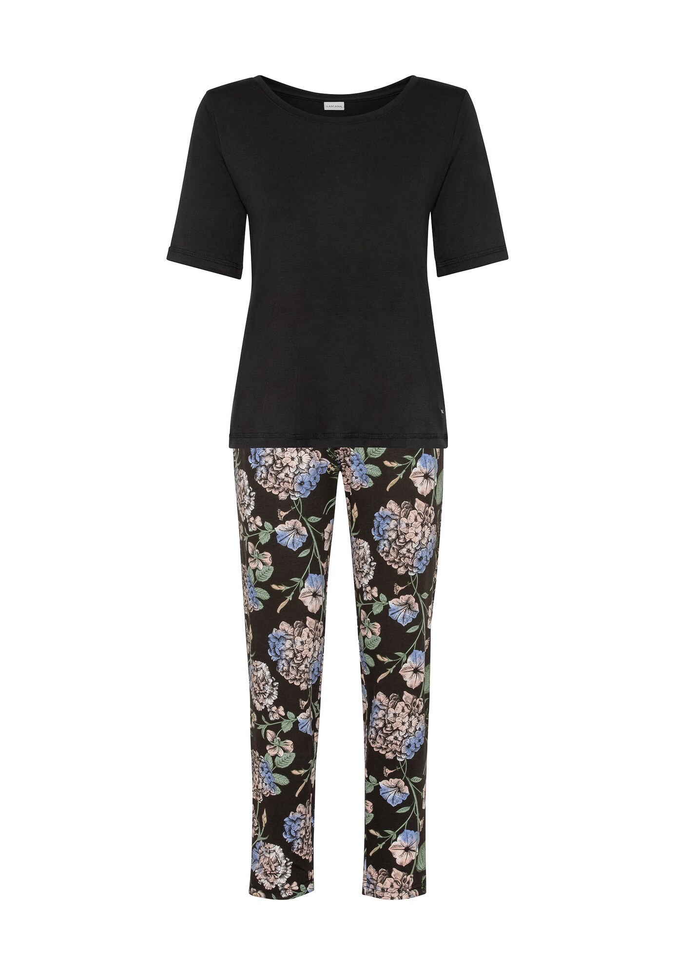 LASCANA Pijama  albastru deschis / verde deschis / roz / negru