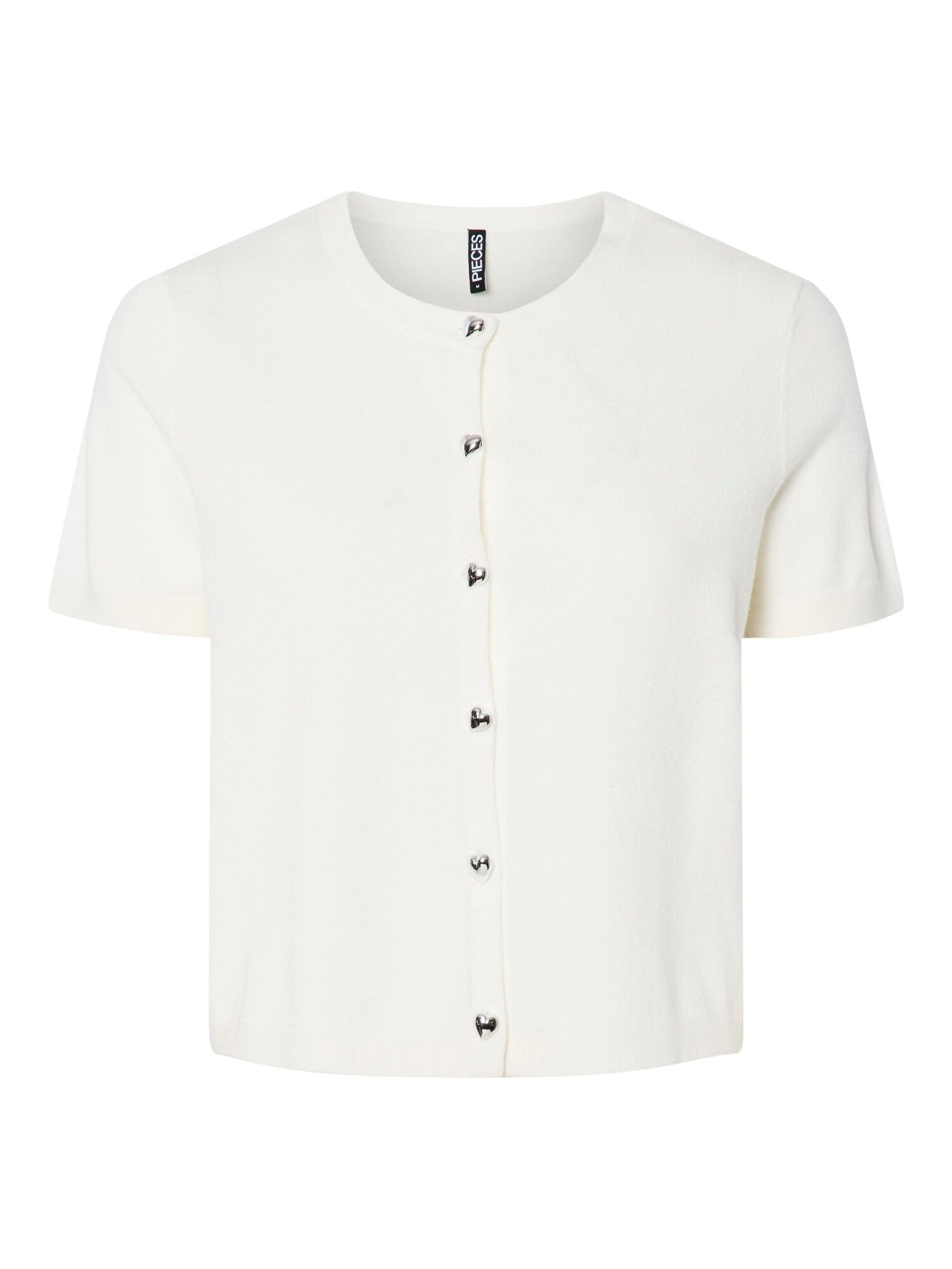 Pieces Gebreid Vest 'Orina' Wit