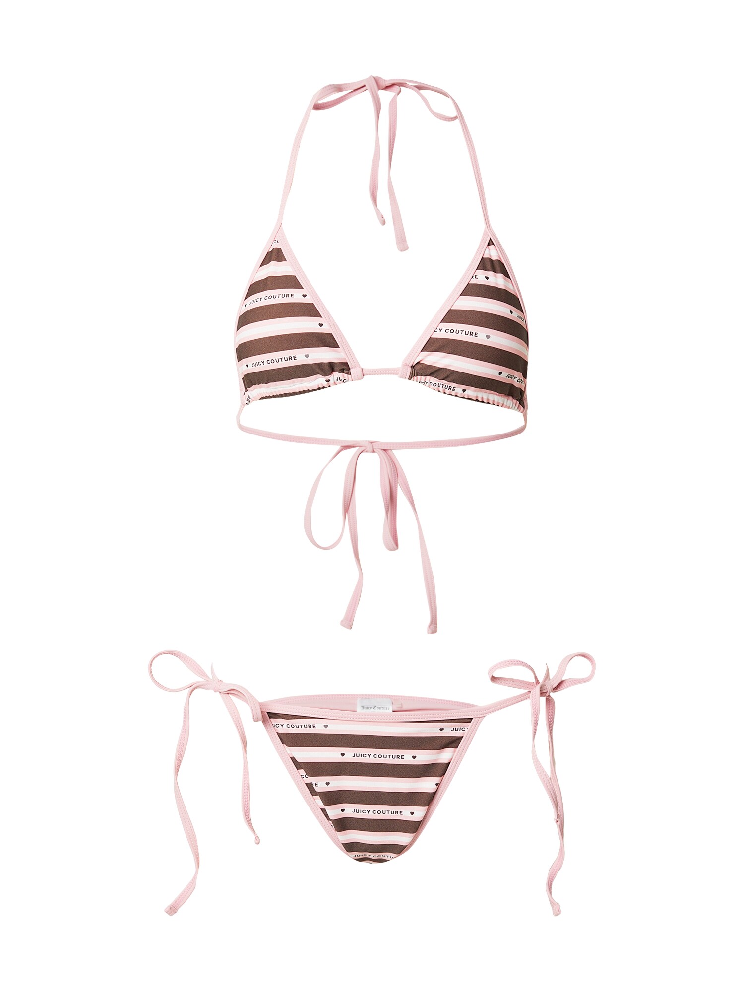 Juicy Couture Costum de baie două piese  maro / roz pal