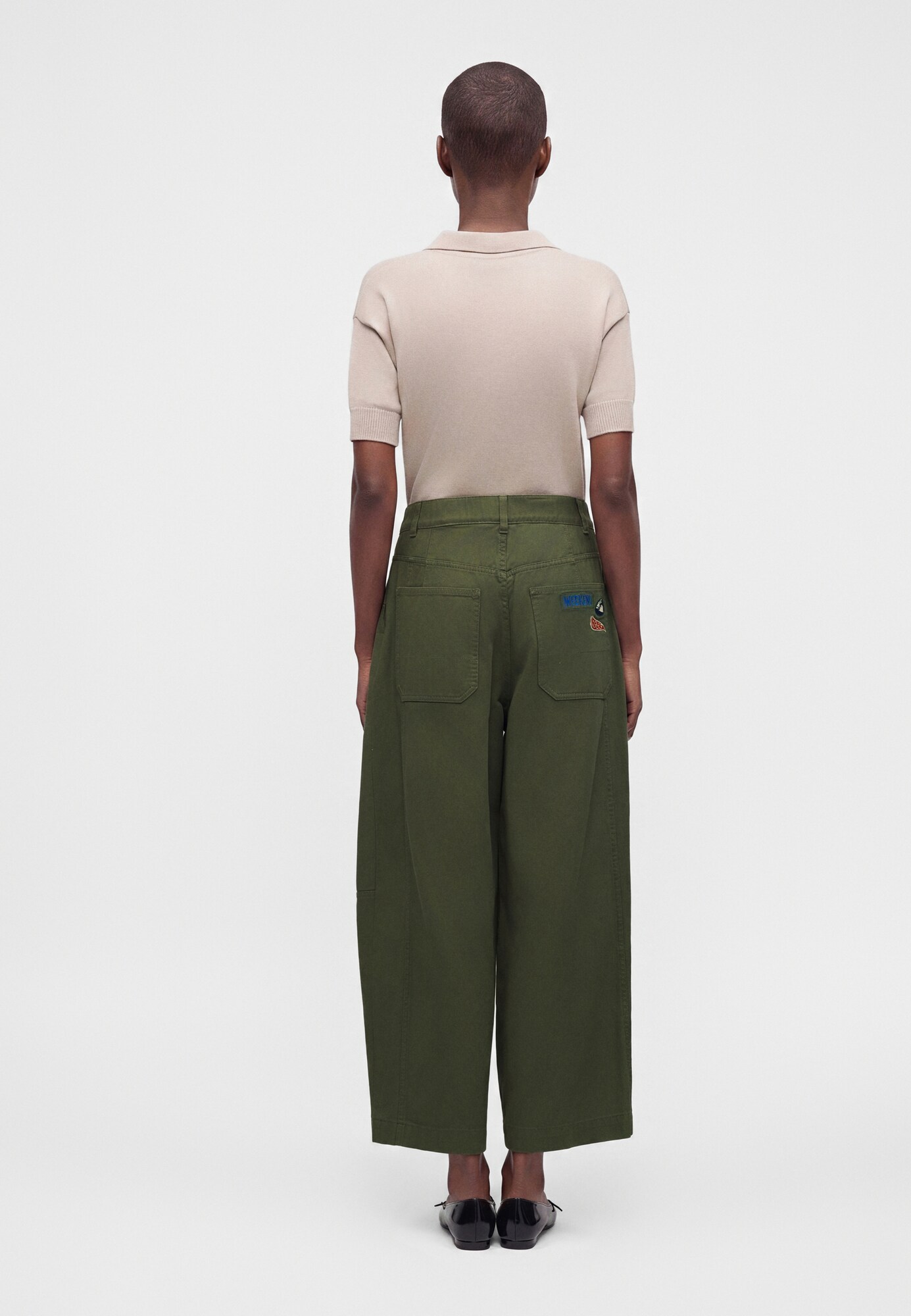 Weekend Max Mara Pantalón plisado 'BACCA' oliva – imagen 3
