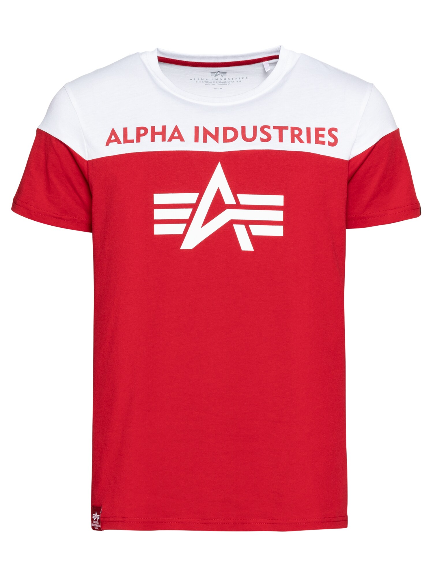 ALPHA INDUSTRIES Marškinėliai  melionų spalva / balta