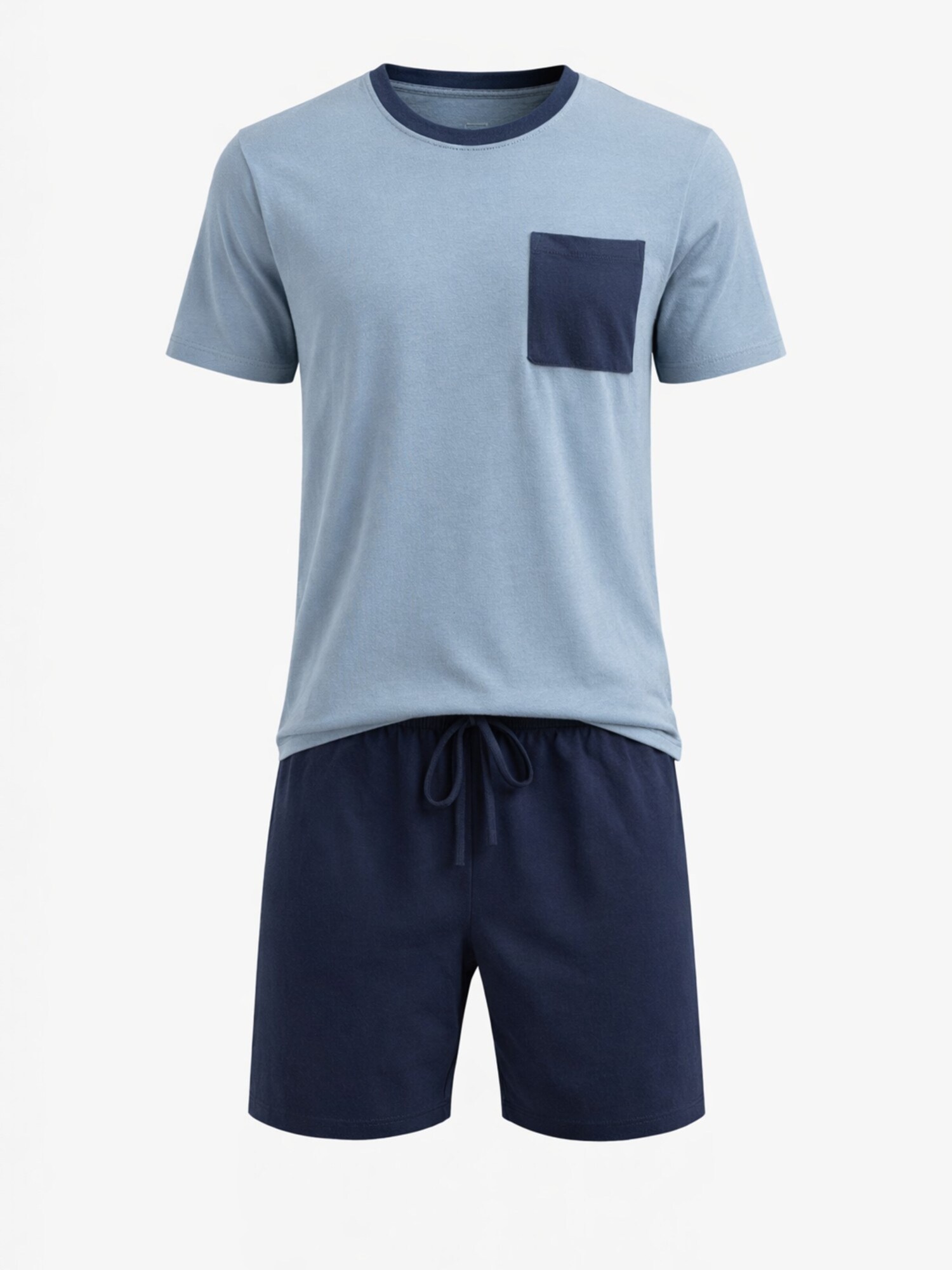 PANTONECLO Pijama corto 'Pantoneclo Men’s Nightwear Set'  azul