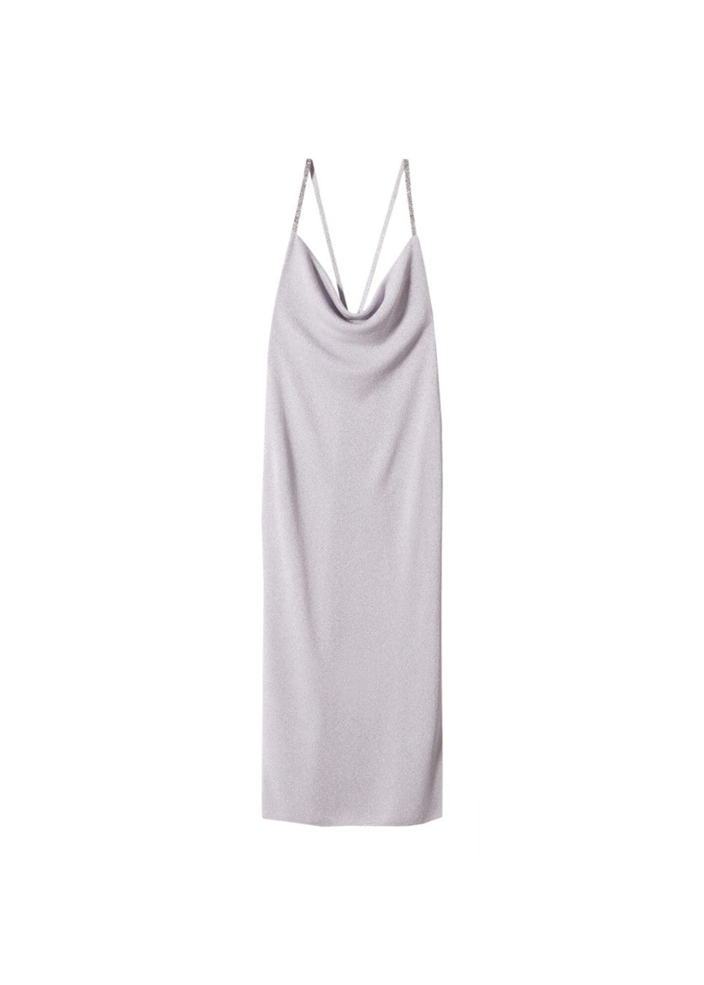 MANGO Letné šaty 'Longui'  pastelovo fialová / strieborná