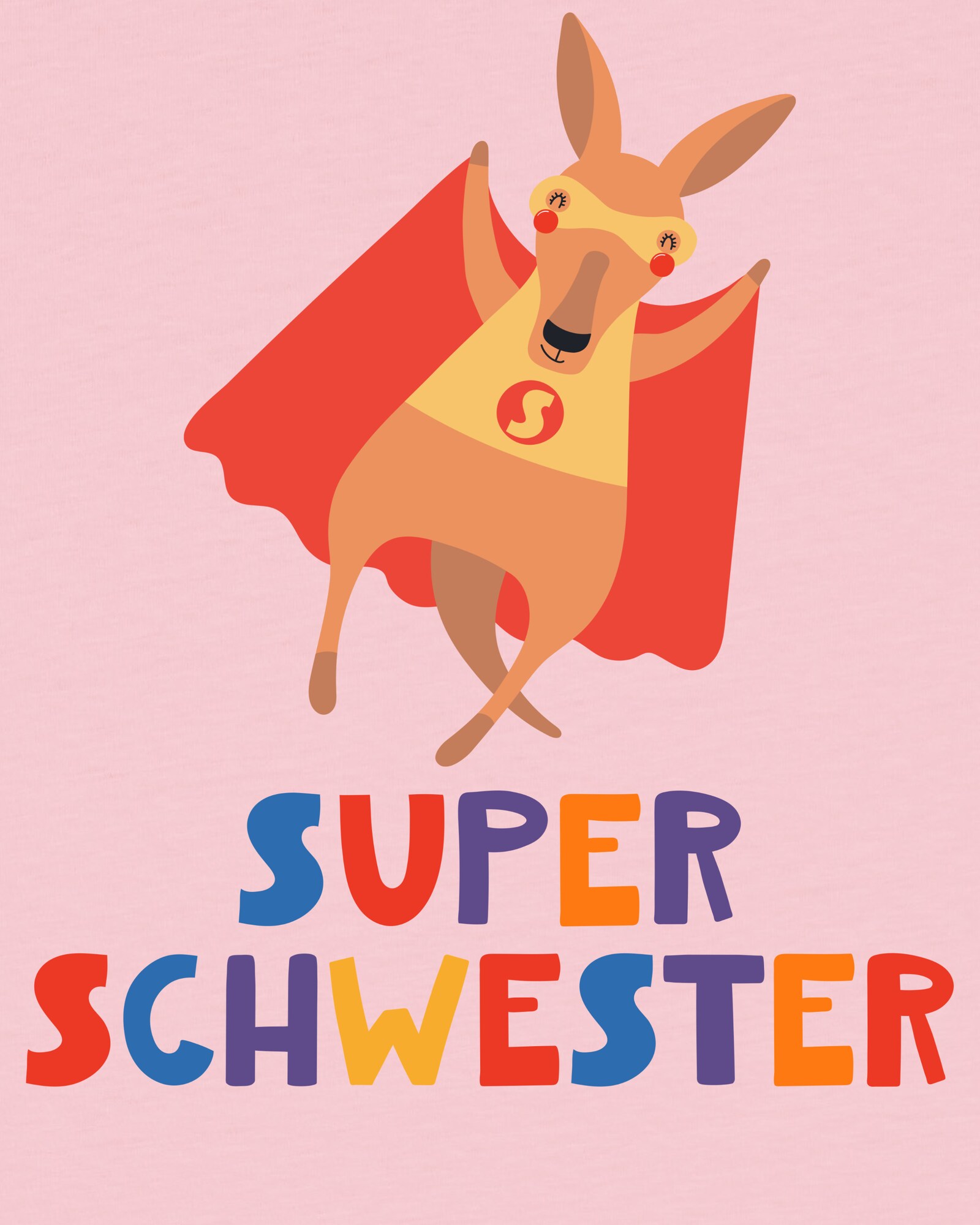 Thumbnail - watabout.kids T-Shirt Känguru Superschwester