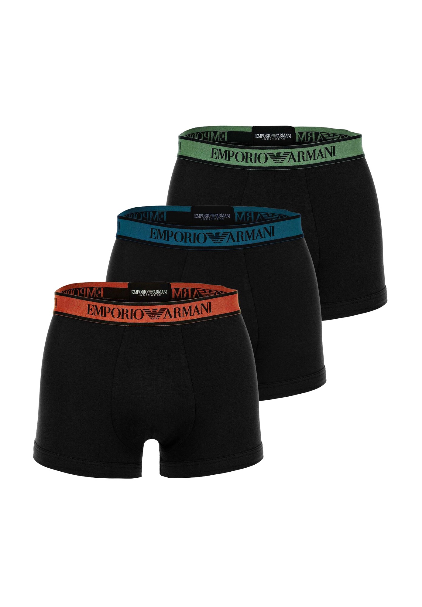 Emporio Armani Boxeri safir / verde deschis / roșu orange / negru