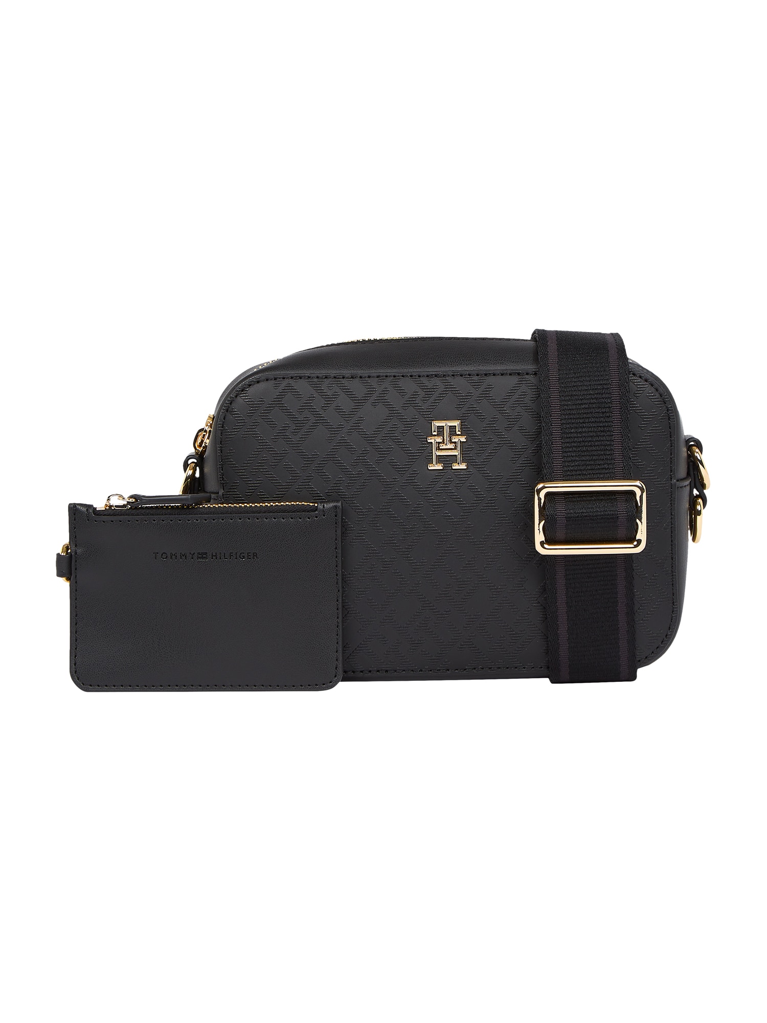 TOMMY HILFIGER Geantă de umăr DISTINCT  negru