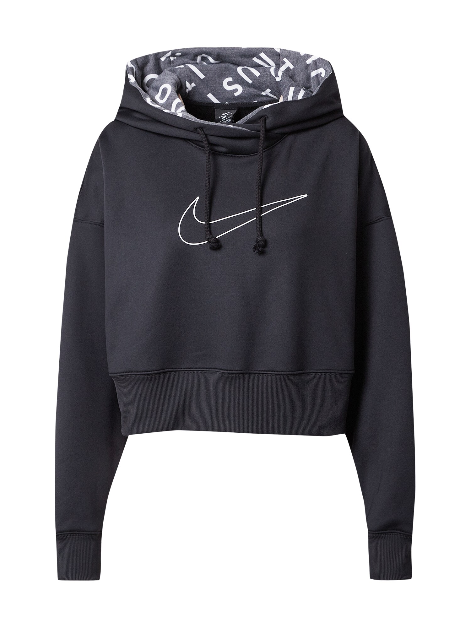 NIKE Sportinio tipo megztinis 'Therma'  balta / juoda