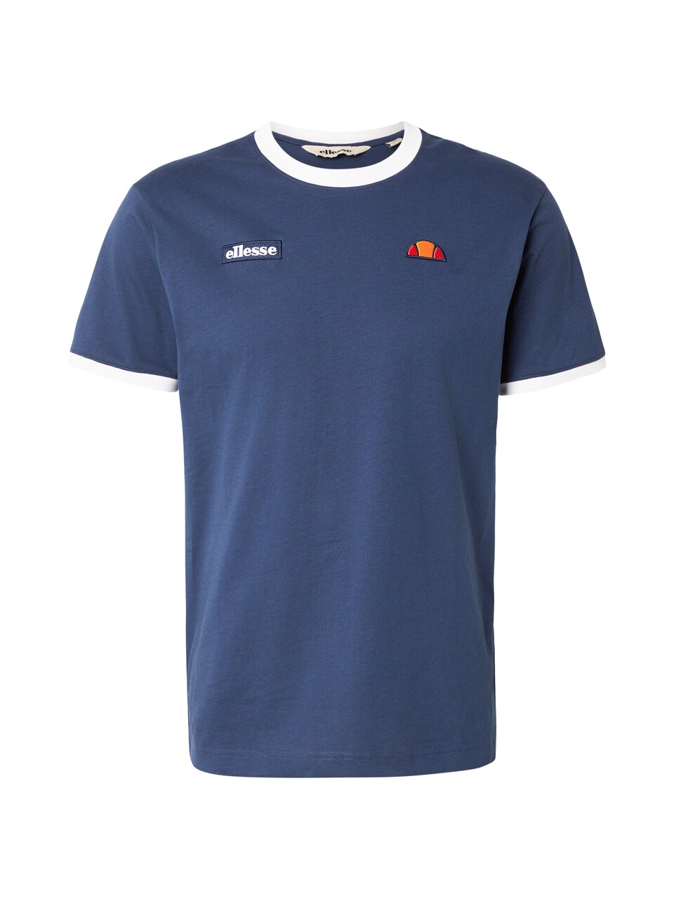 T-shirt 'Ringetto' marinblå / gul / aprikos