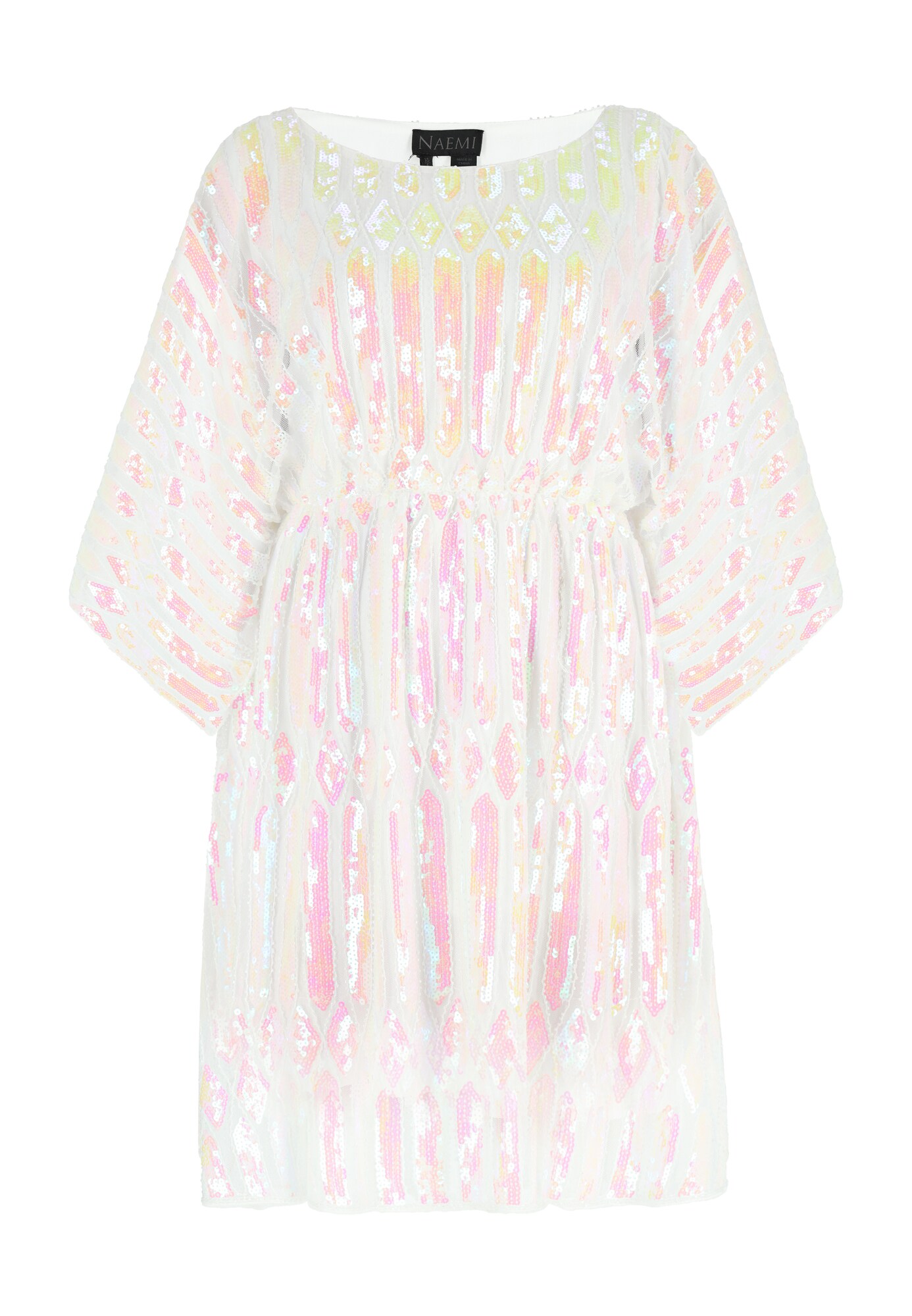 NAEMI Vestido de gala amarillo / rosa claro / blanco